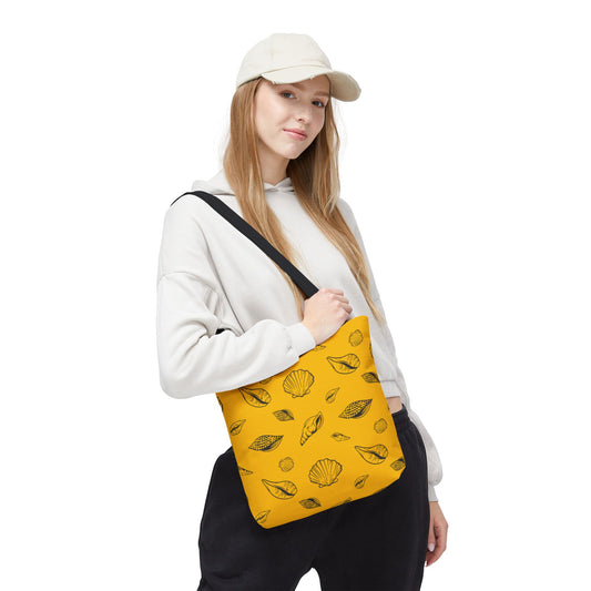 Tote Bag - Yellow Sea Shell Design by Lynn Salem Creates