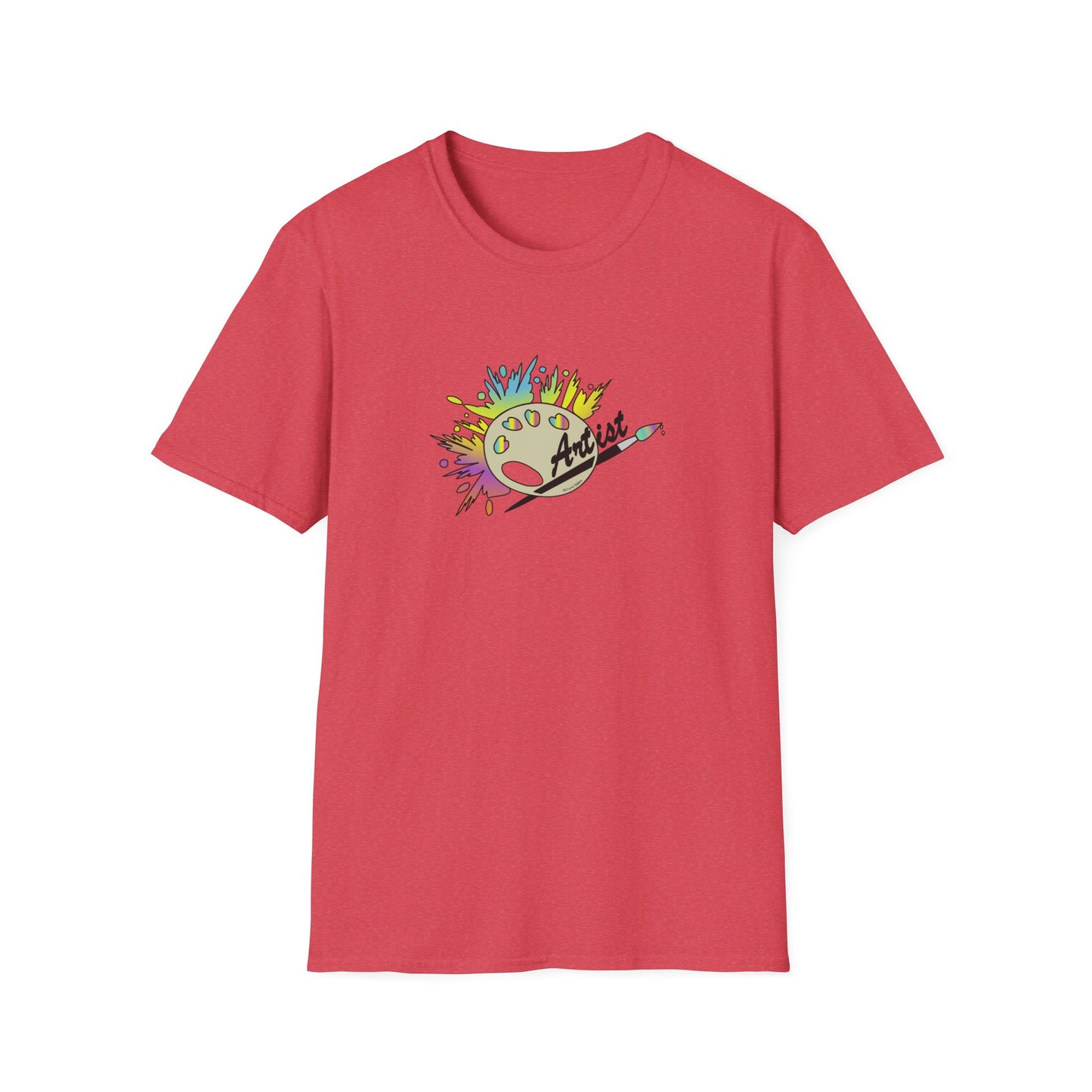 T-Shirt - Unisex Softstyle - Paint, Palette, Brush by Lynn Salem Creates
