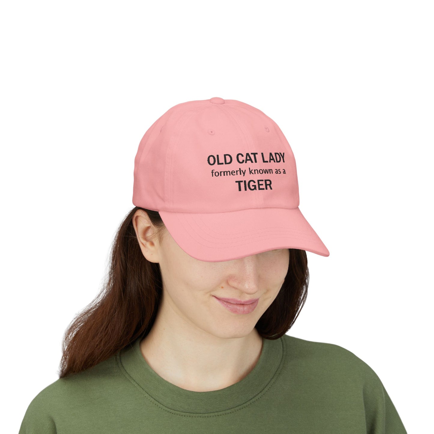 Embroidered Classic Dad Cap - Old Cat Lady formerly known as a Tiger designed by Lynn Salem Creates