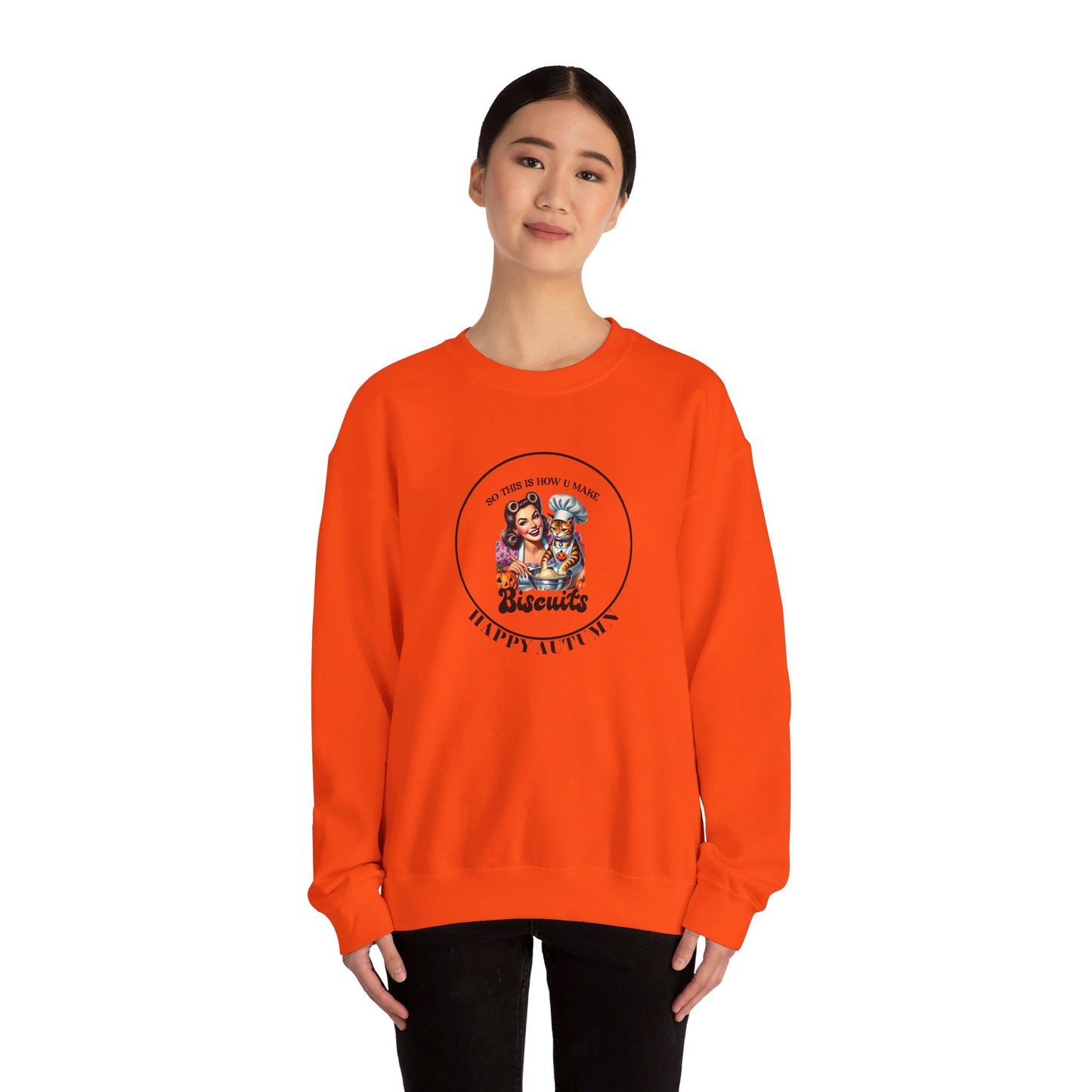 Crewneck Sweatshirt-Unisex Heavy Blend™ - Autumn - Making Biscuits by Lynn Salem Creates