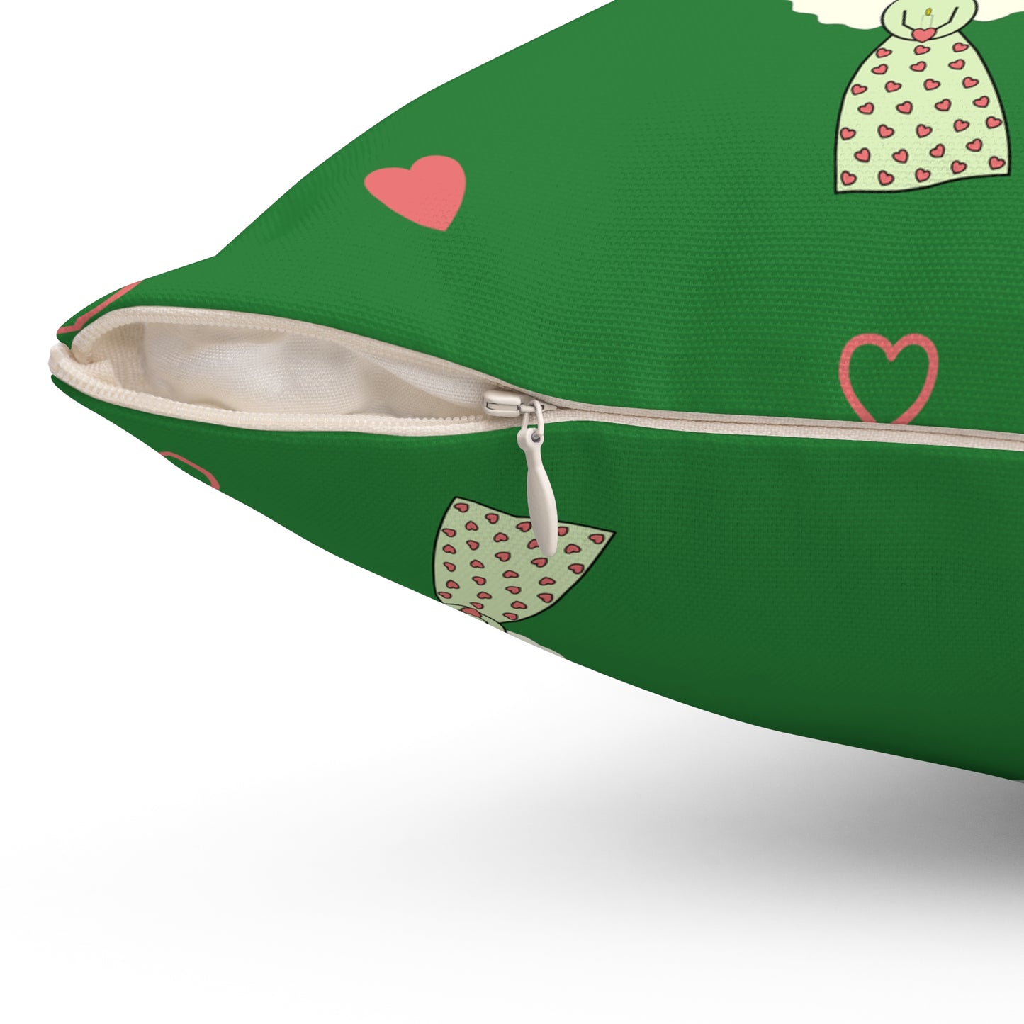 Square Pillow - Angels and Hearts by Lynn Salem Creates