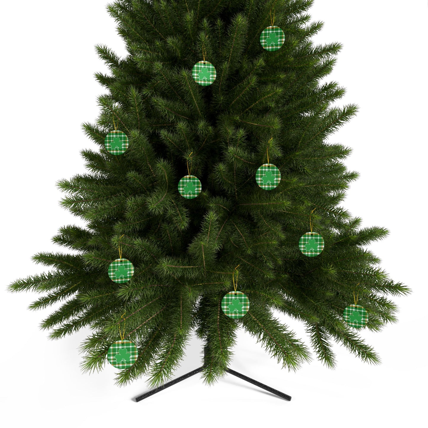 Shamrock Design Round Ornament by Lynn Salem Creates