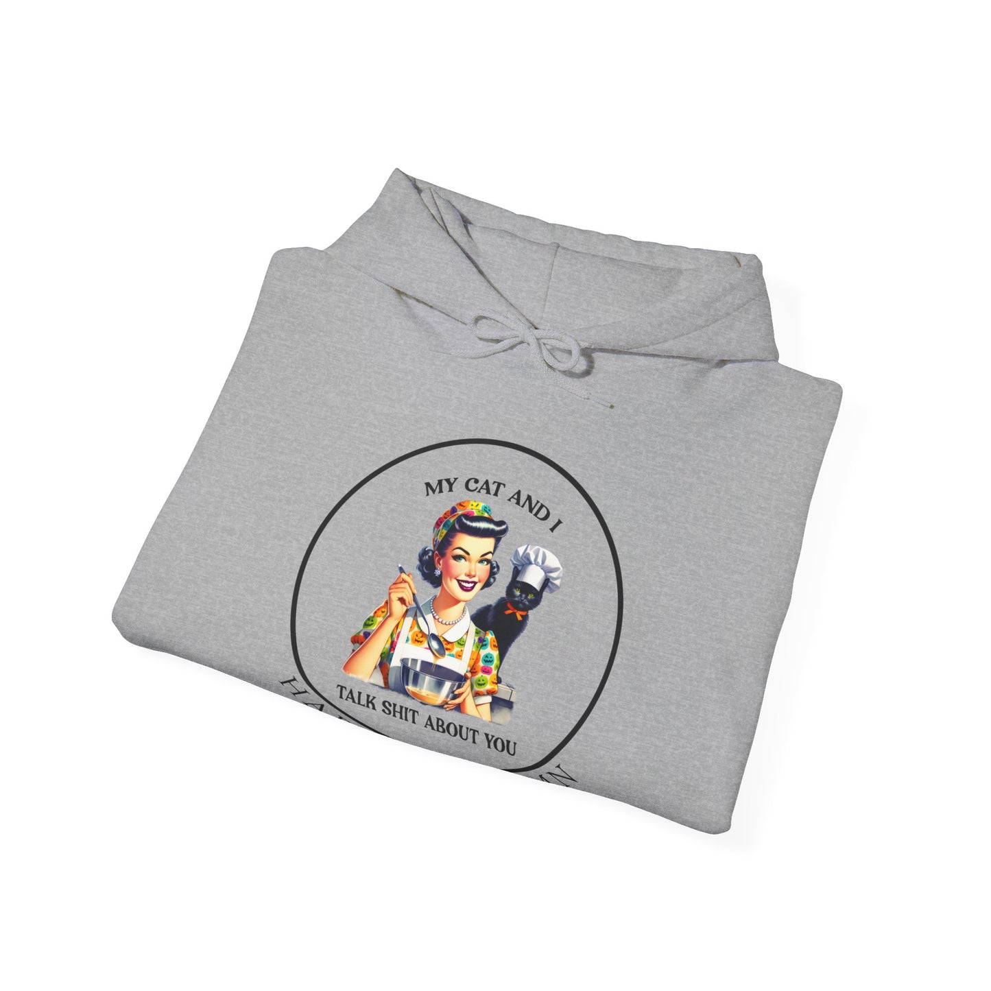 Hooded Sweatshirt - Unisex Heavy Blend™ - My Cat and I by Lynn Salem Creates