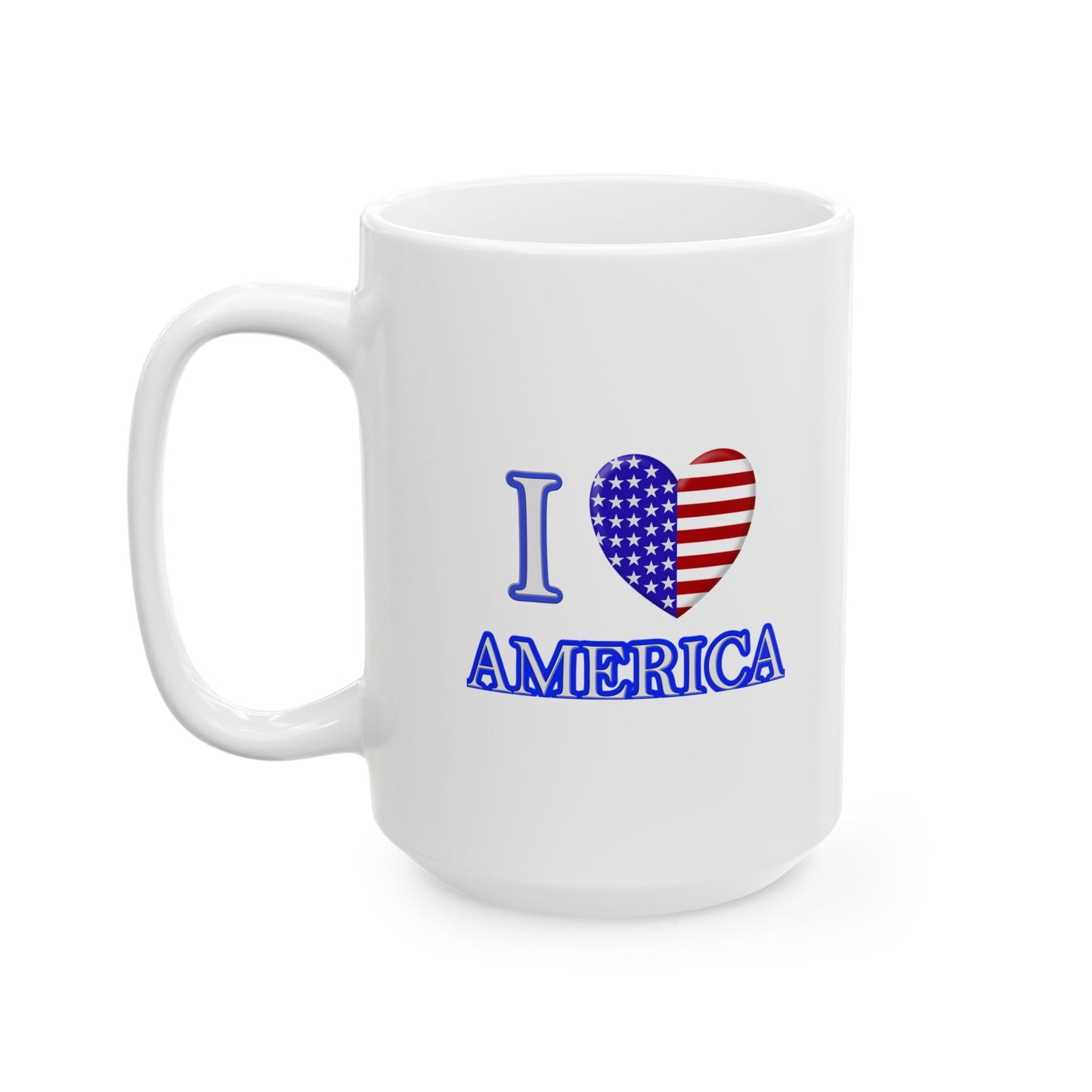 I Love America - Ceramic Mug, (11oz, 15oz) - by Lynn Salem Creates