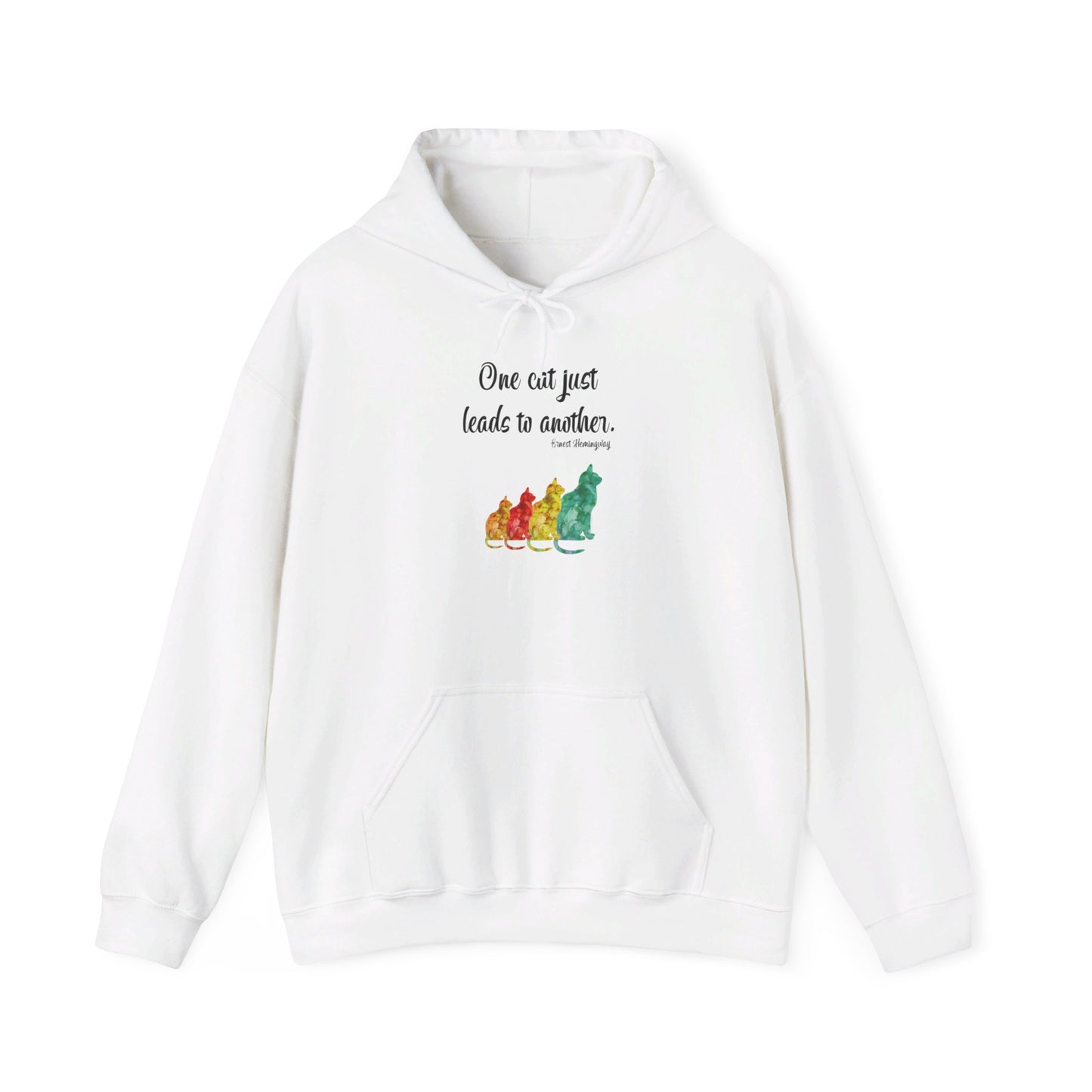 Sweatshirt (Hooded)- Unisex Heavy Blend™ - One Cat by Lynn Salem Creates