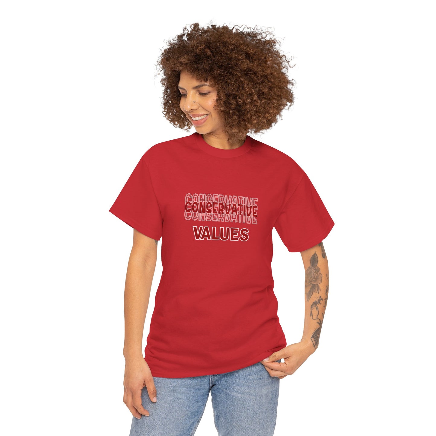 T-Shirt - Unisex Heavy Cotton -Conservative Values by Lynn Salem Creates