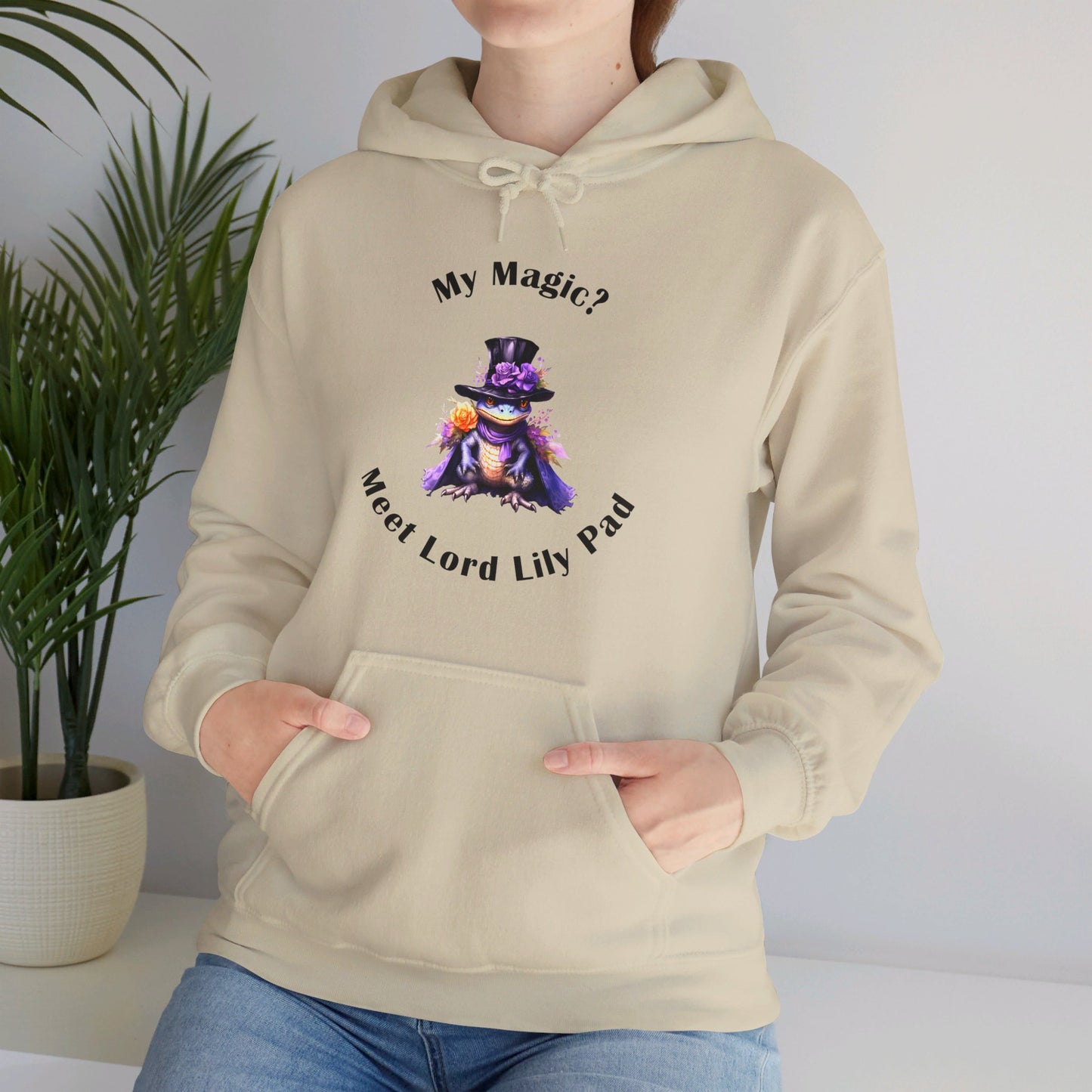Hooded Sweatshirt-Unisex Heavy Blend™ -Meet Lord Lily Pad by Lynn Salem Creates