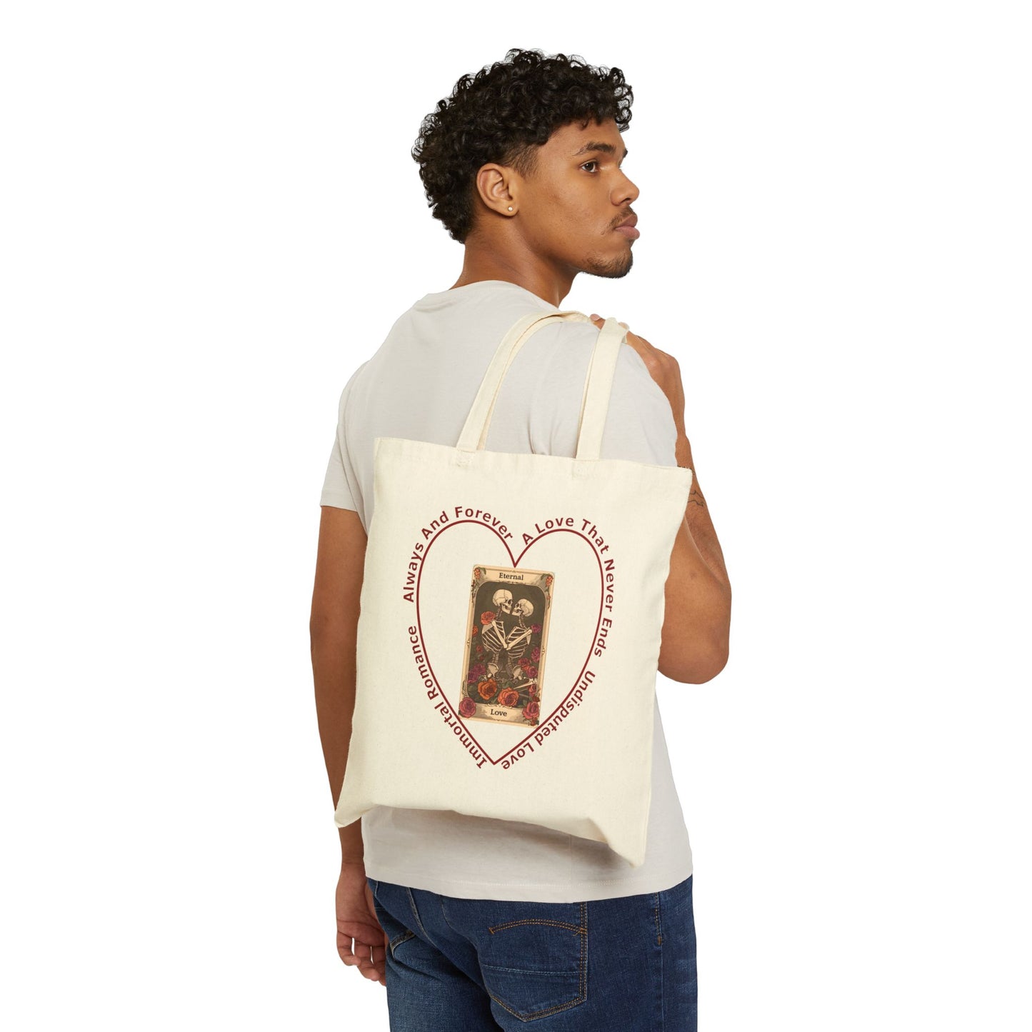 Cotton Canvas Tote Bag - Natural - Eternal Love by Lynn Salem Creates