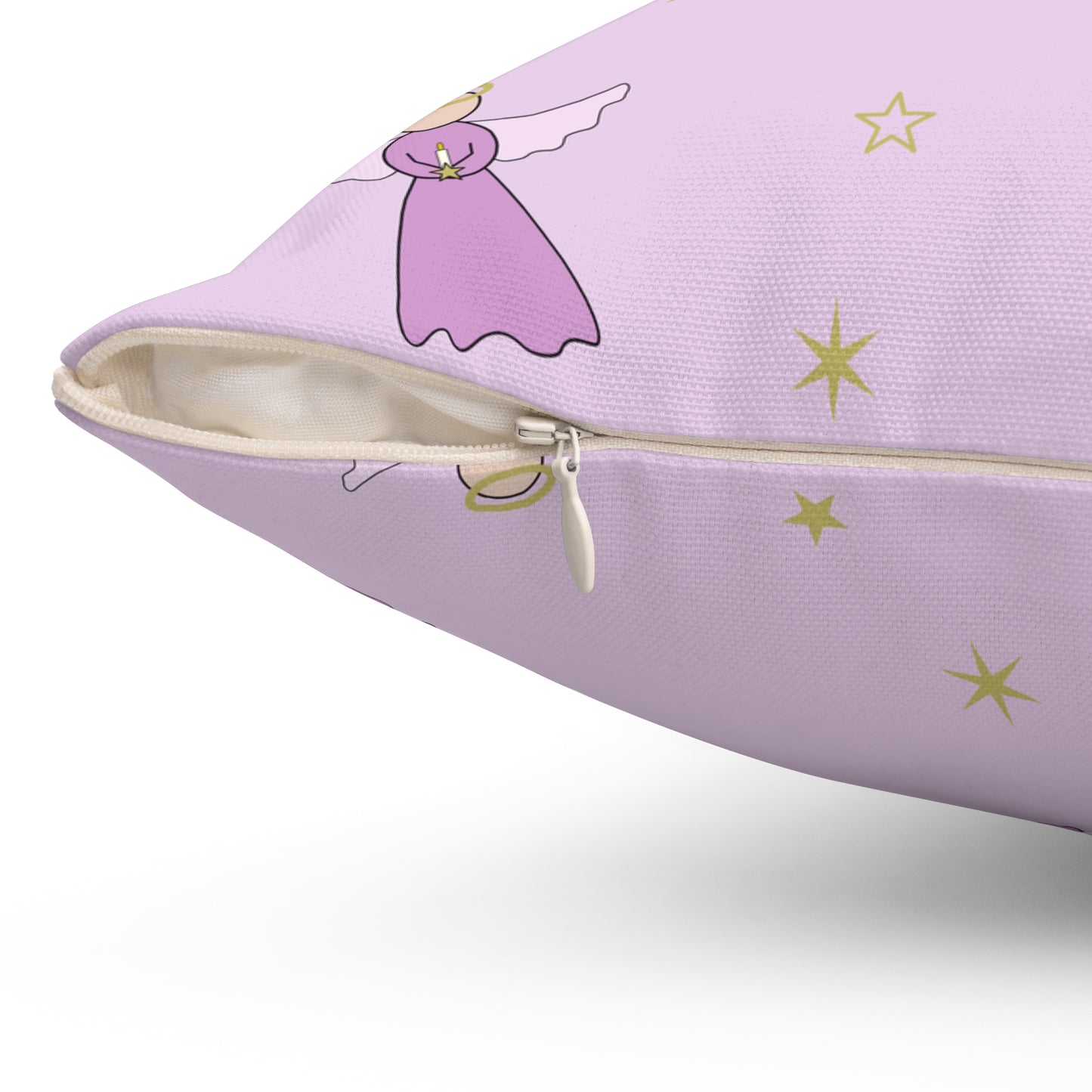 Pillow (Square) - Angels in Pink by Lynn Salem Creates