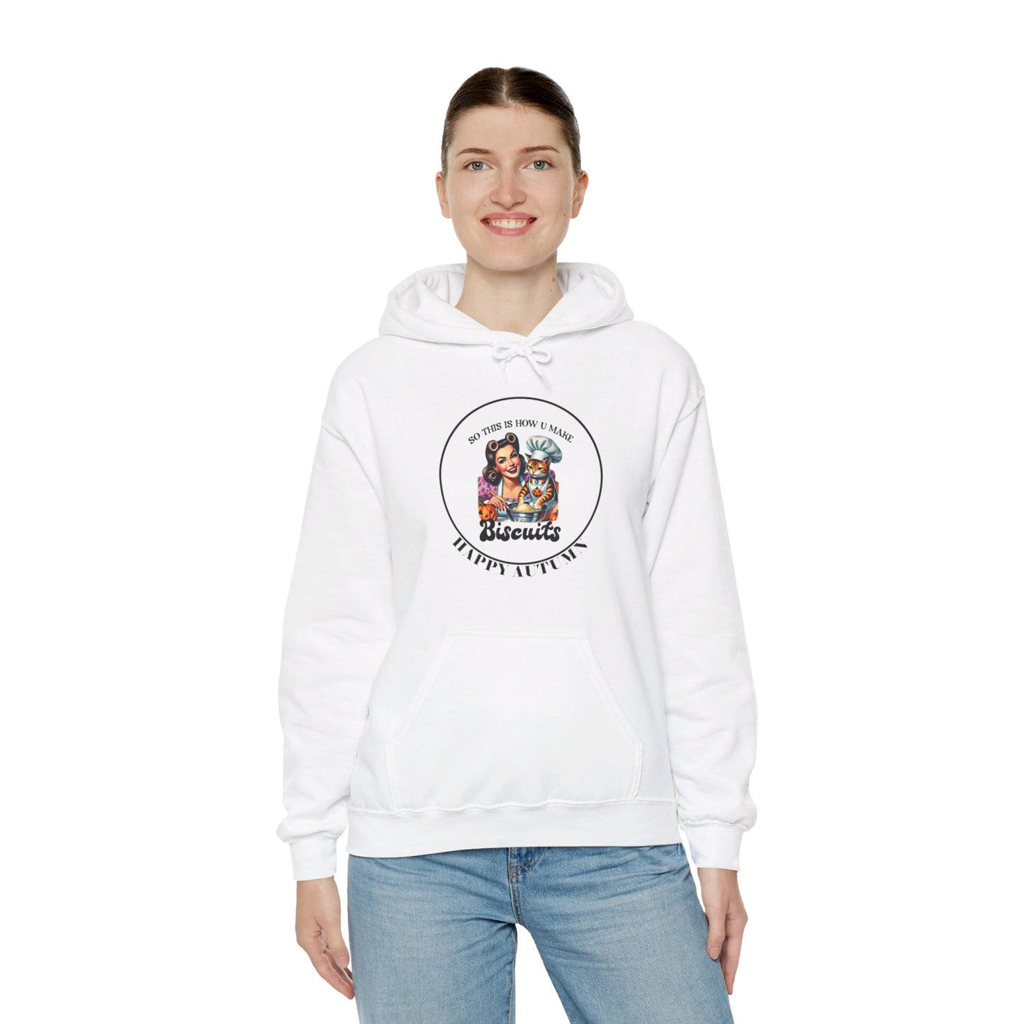 Hooded Sweatshirt-Unisex Heavy Blend™ - Autumn -Making Biscuits by Lynn Salem Creates