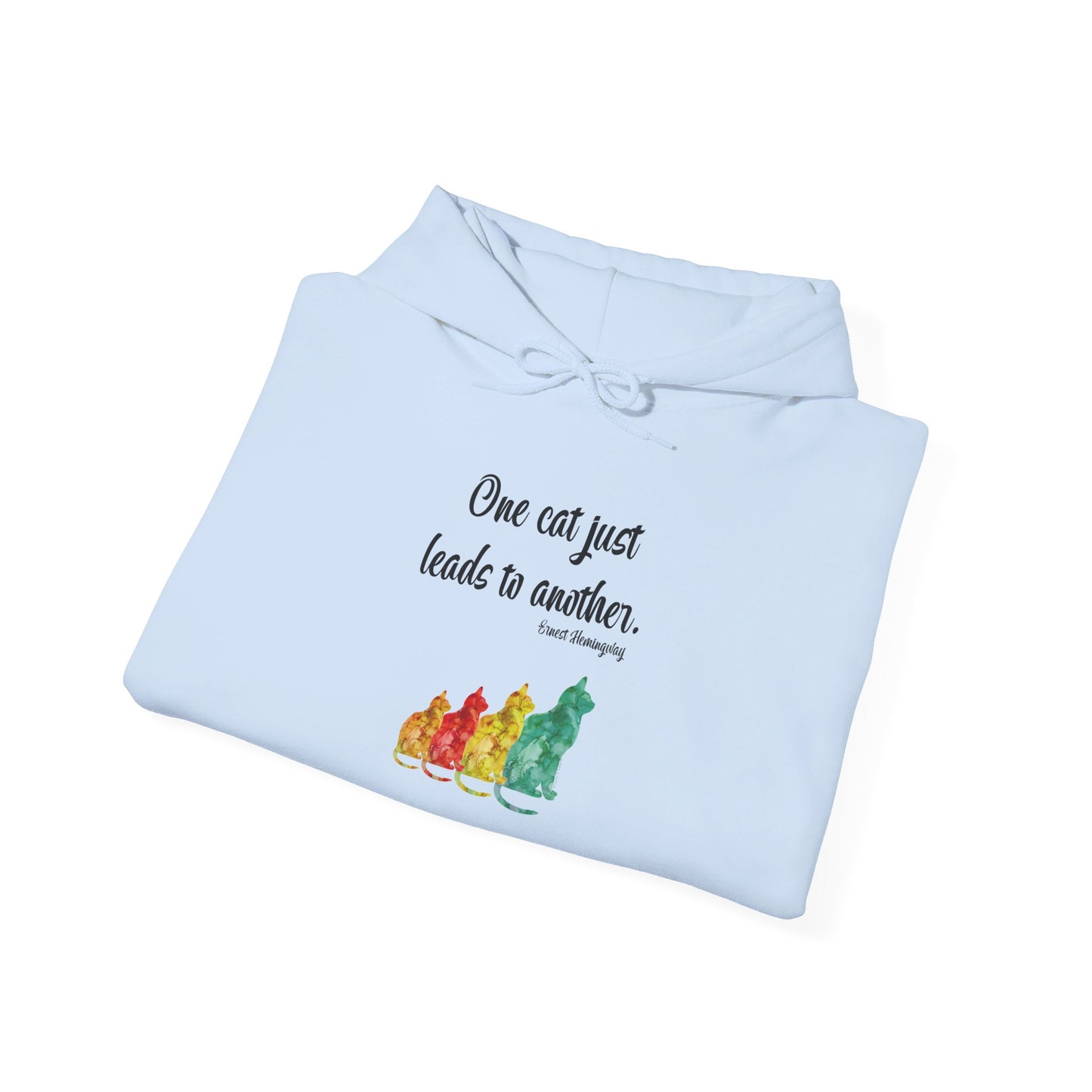 Sweatshirt (Hooded)- Unisex Heavy Blend™ - One Cat by Lynn Salem Creates
