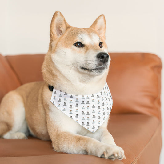 Pet Bandana Collar - Halloween (Dog Ghosts) by Lynn Salem Creates