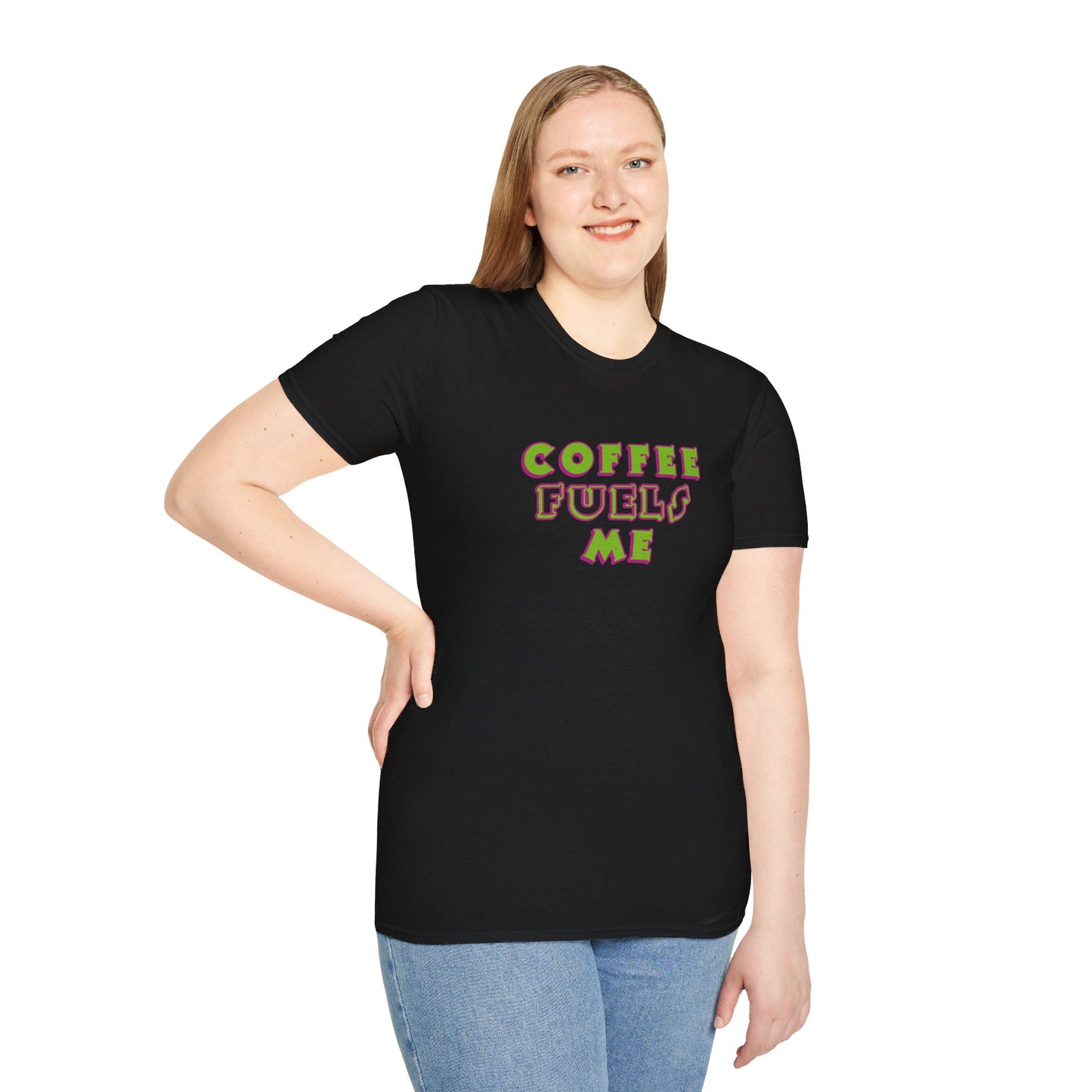 T-Shirt - Unisex Softstyle - Coffee Fuels Me