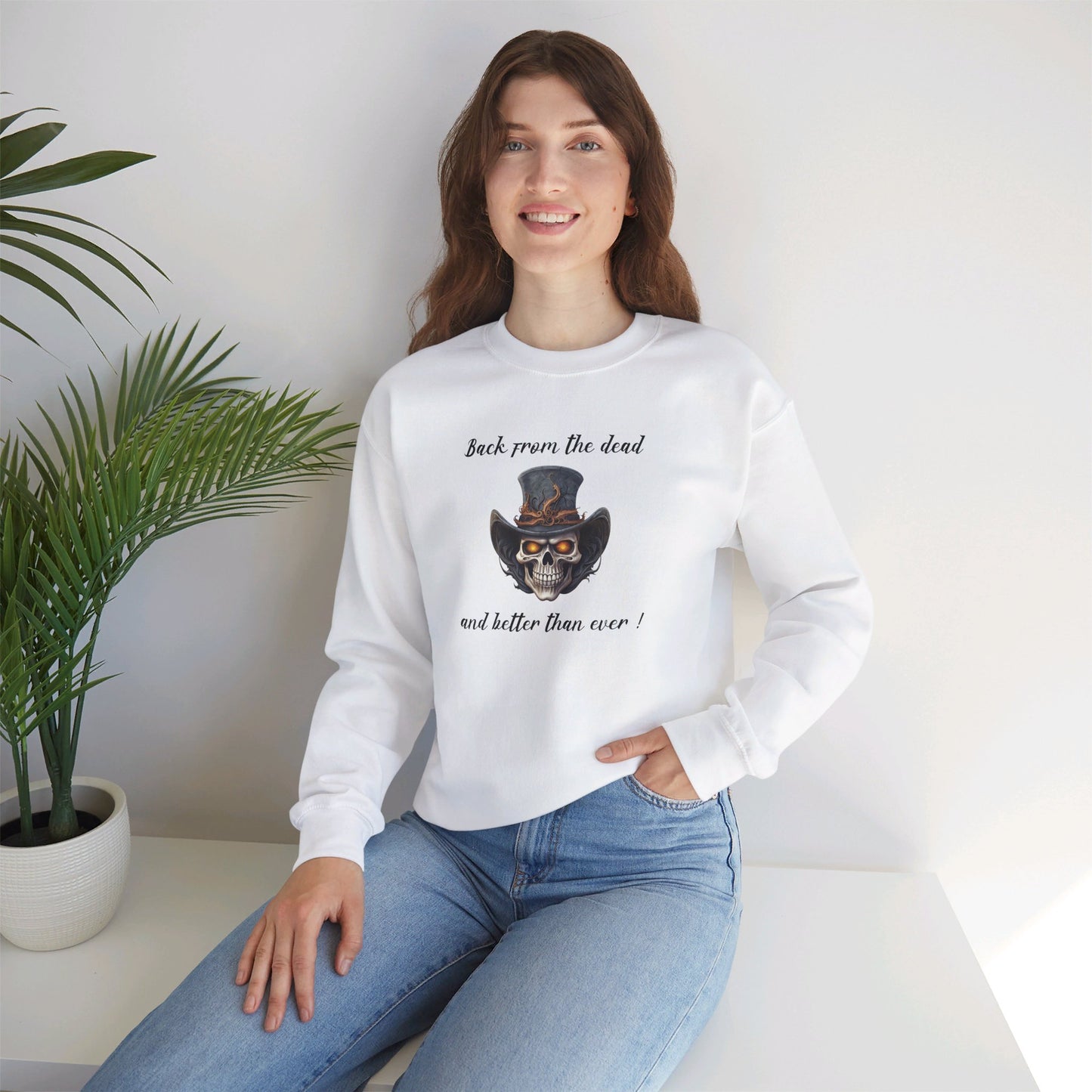 Crewneck Sweatshirt-Unisex Heavy Blend™ - Back From the Dead by Lynn Salem Creates
