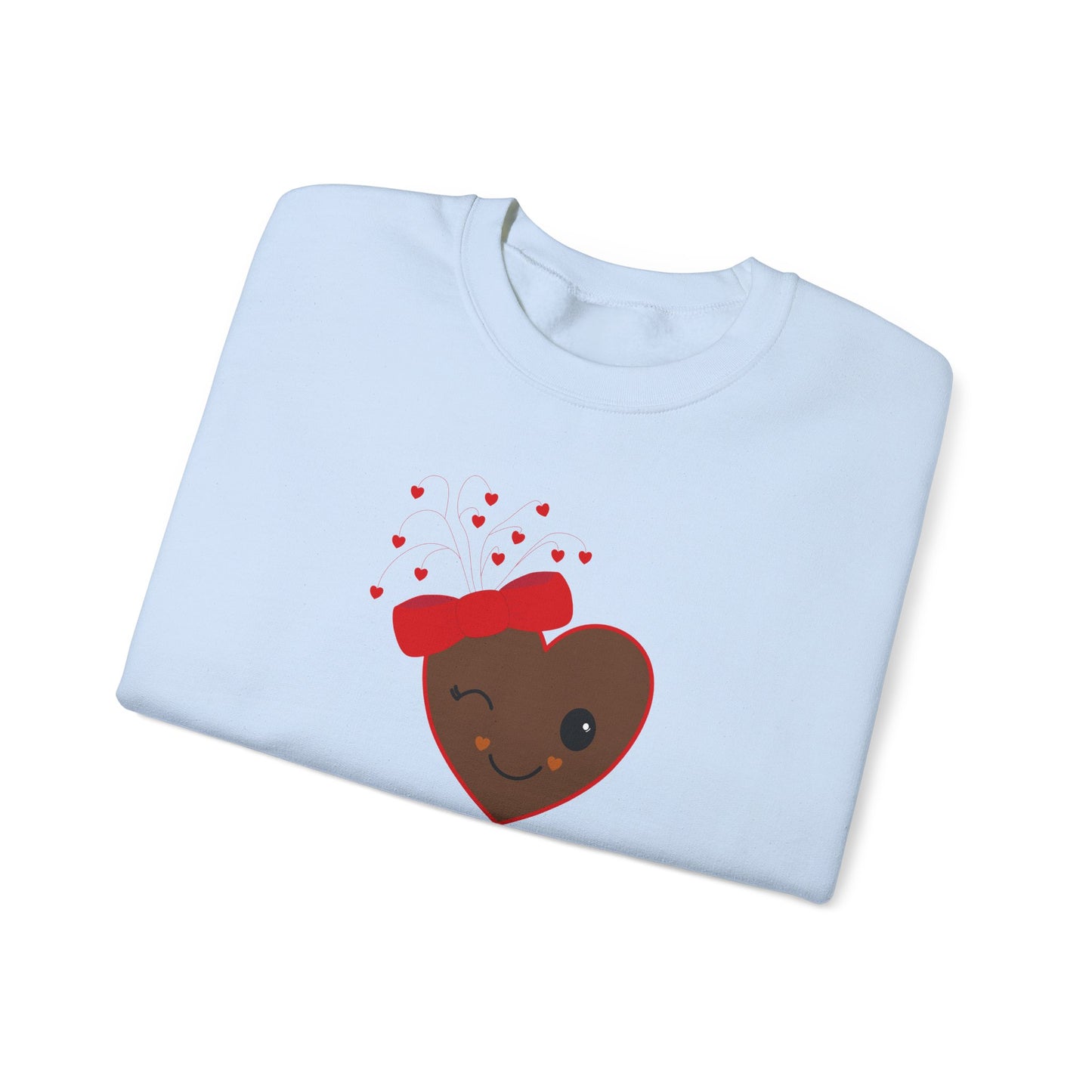Flirting Heart Sweatshirt (Brown) by Lynn Salem Creates