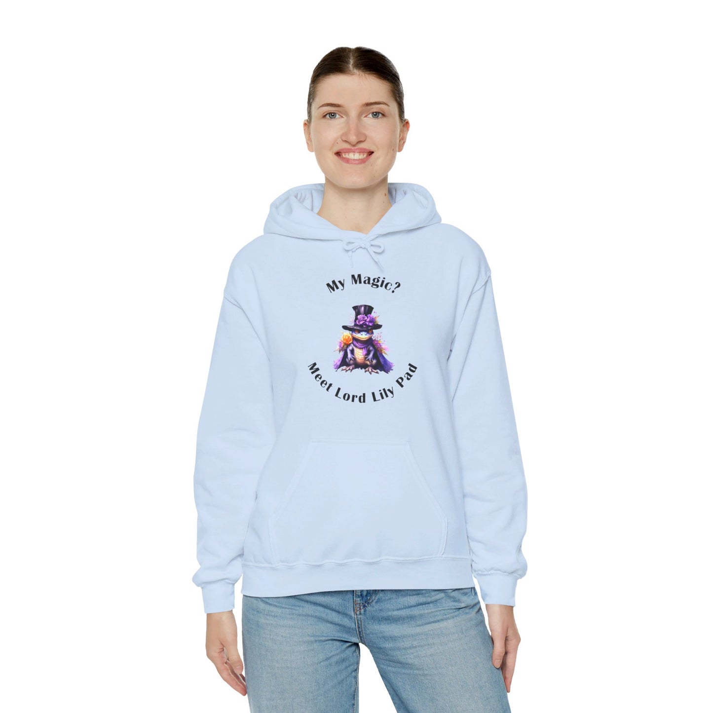 Hooded Sweatshirt-Unisex Heavy Blend™ -Meet Lord Lily Pad by Lynn Salem Creates