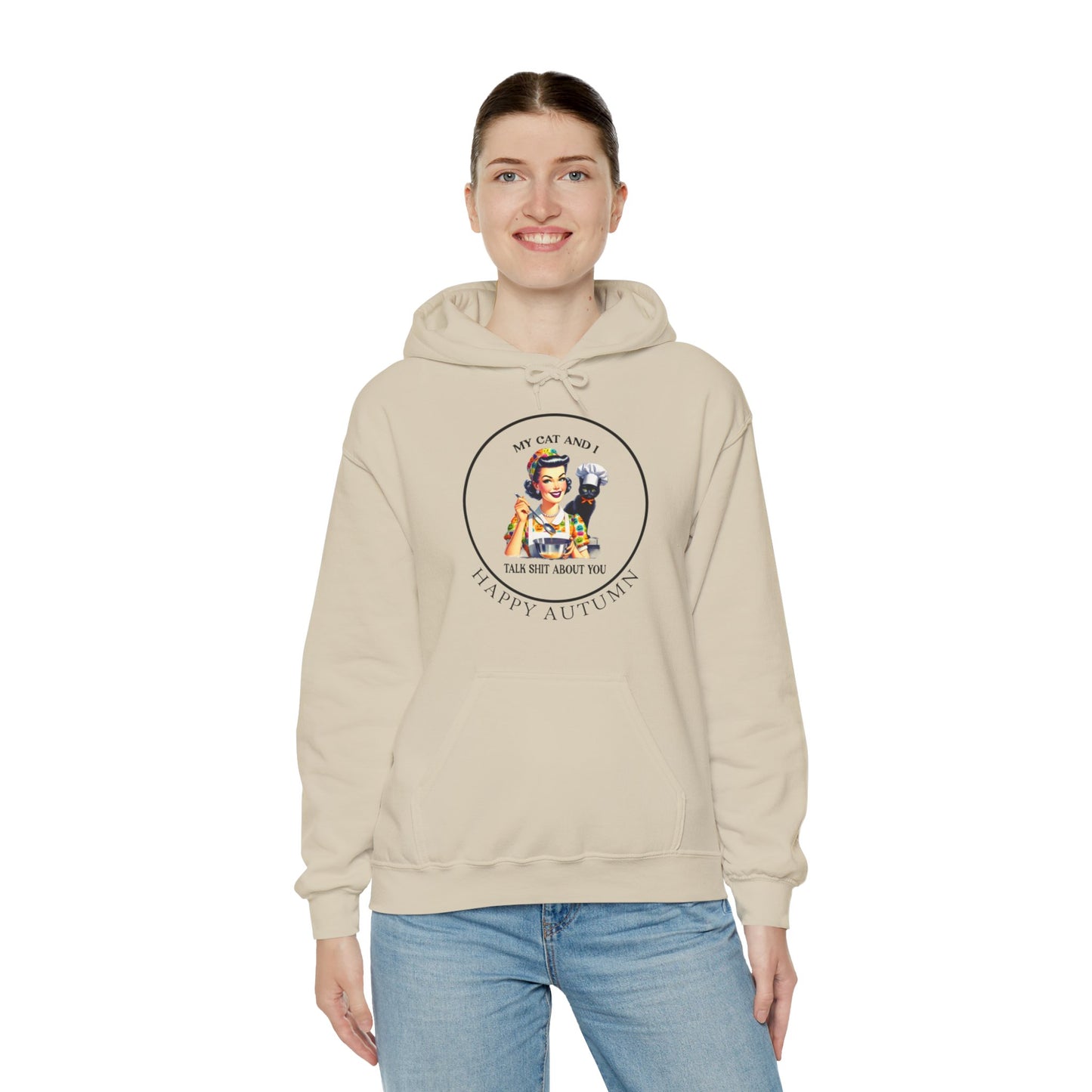 Hooded Sweatshirt - Unisex Heavy Blend™ - My Cat and I by Lynn Salem Creates