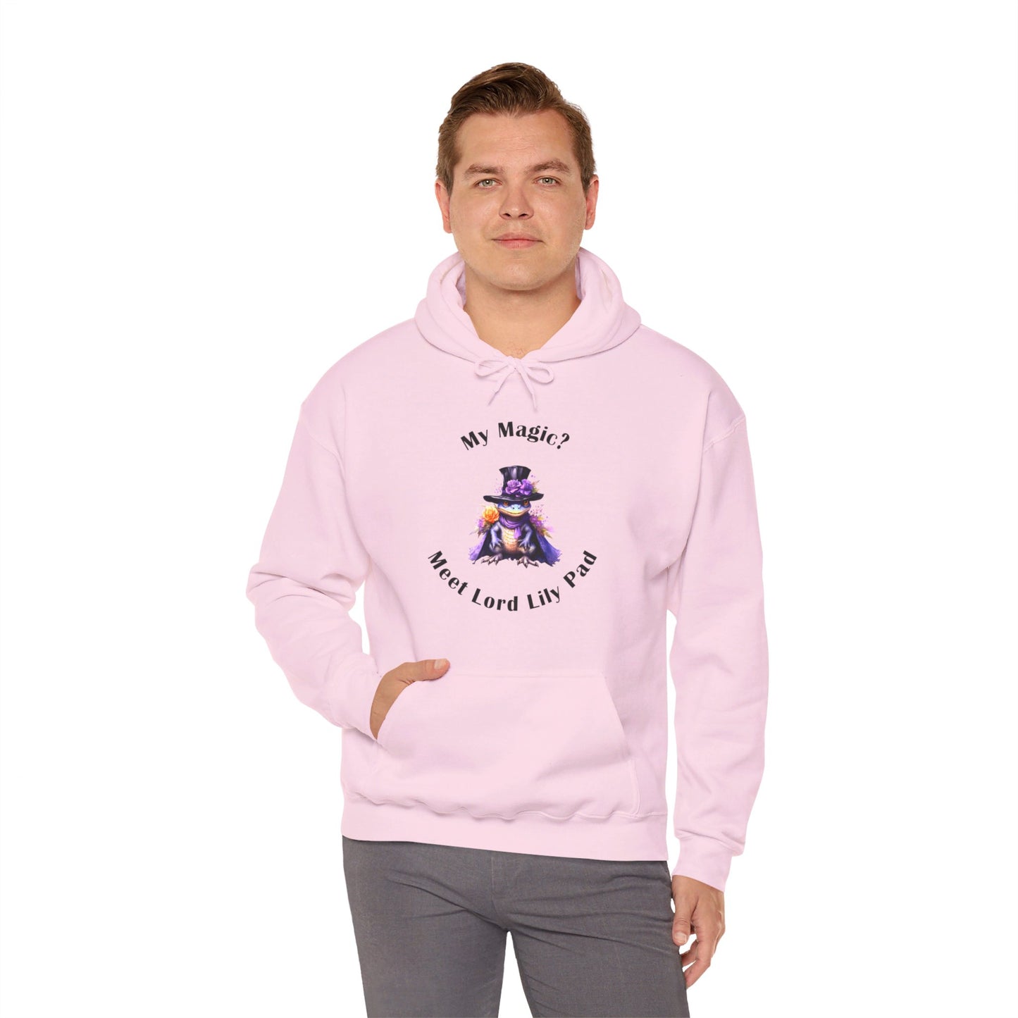 Hooded Sweatshirt-Unisex Heavy Blend™ -Meet Lord Lily Pad by Lynn Salem Creates