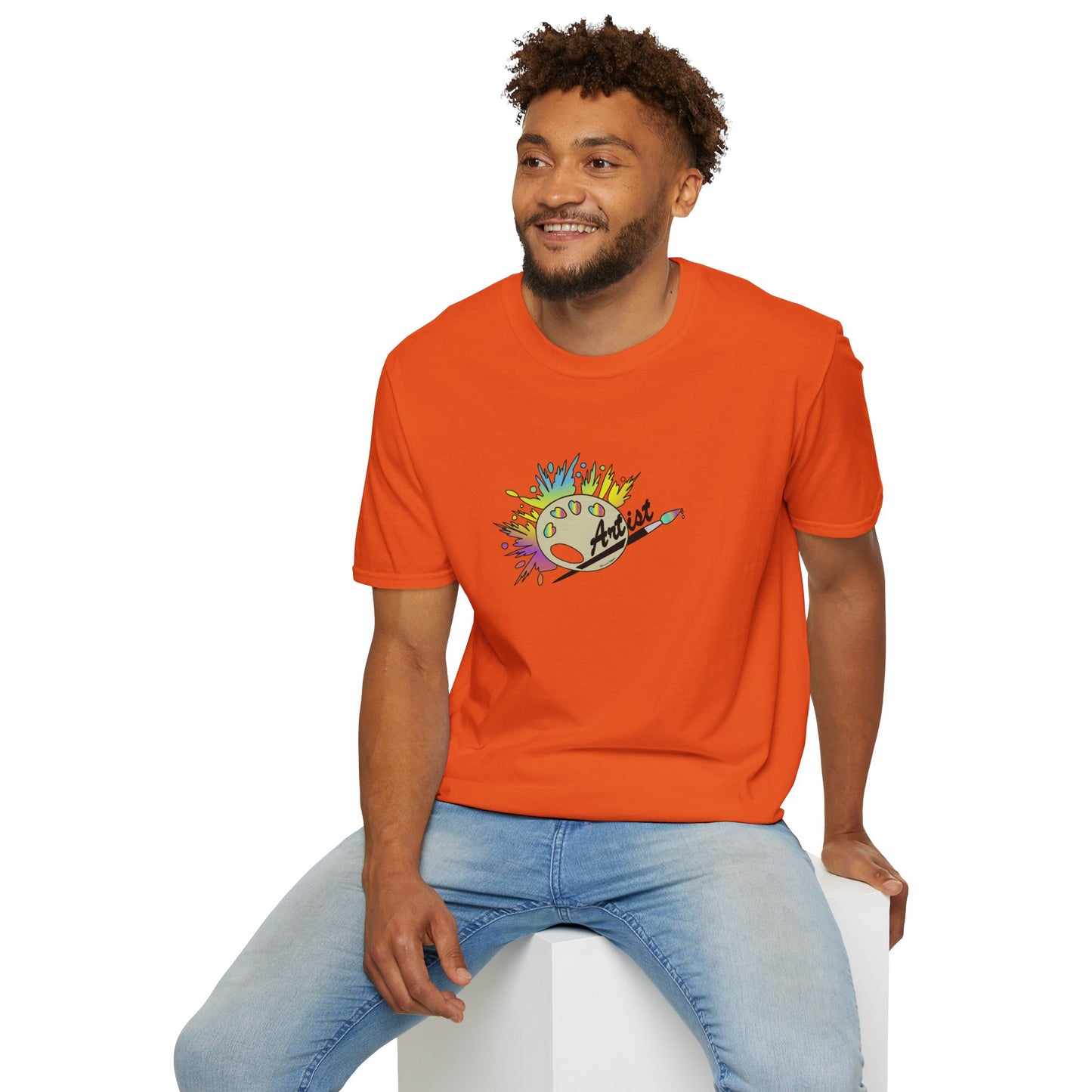 T-Shirt - Unisex Softstyle - Paint, Palette, Brush by Lynn Salem Creates