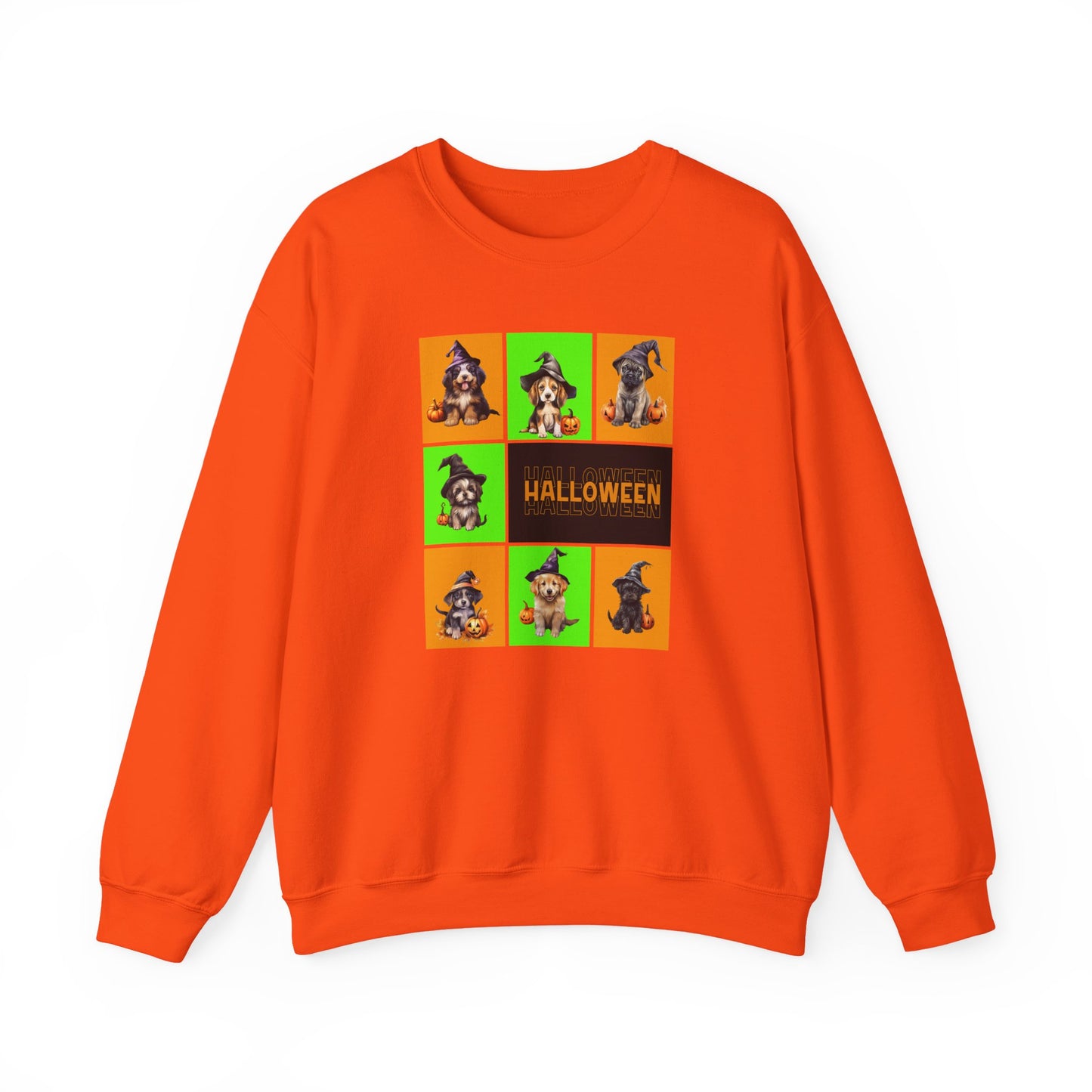 Halloween - Witch Puppies crew neck sweatshirt  by Lynn Salem Creates