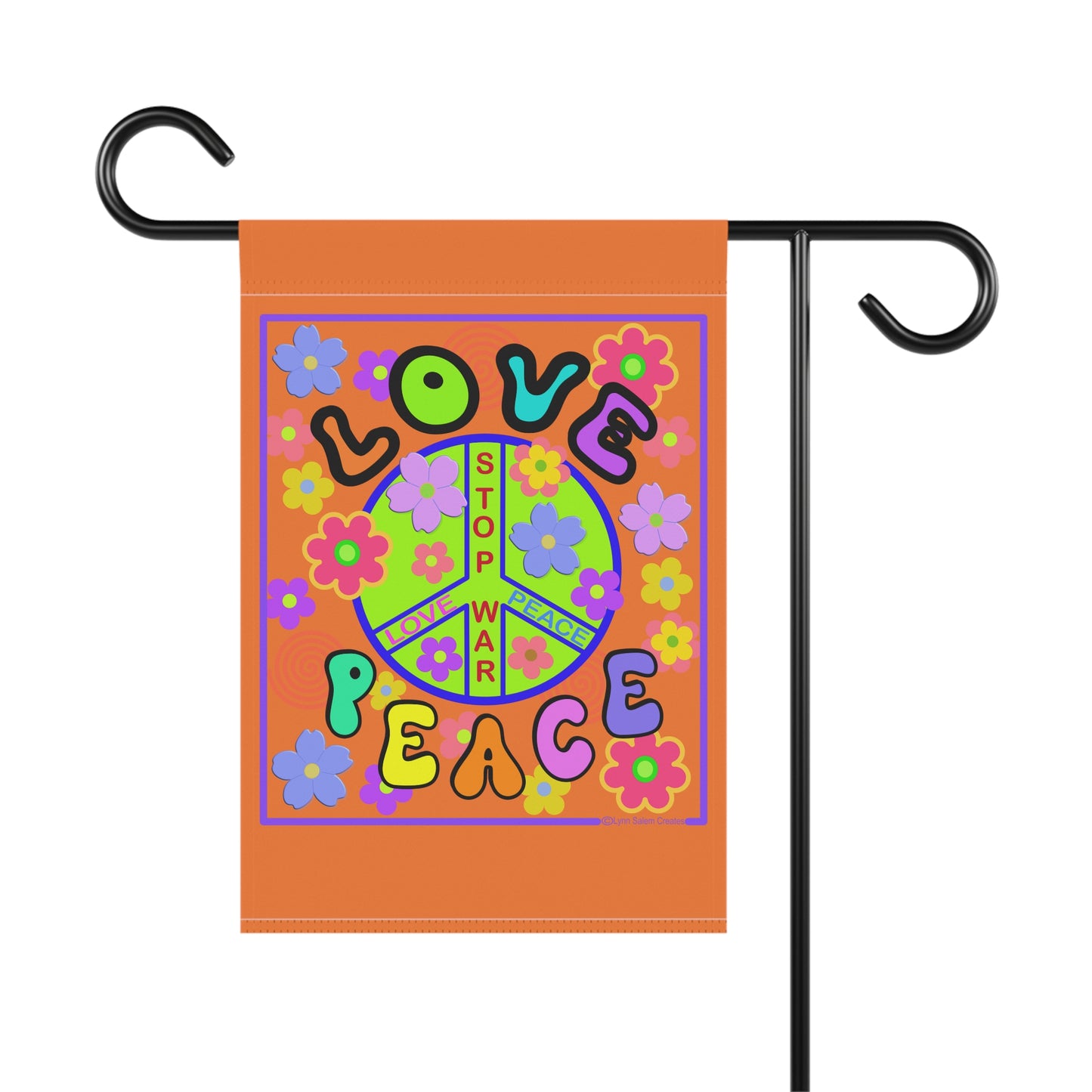 Garden Flag- Love and Peace by Lynn Salem Creates