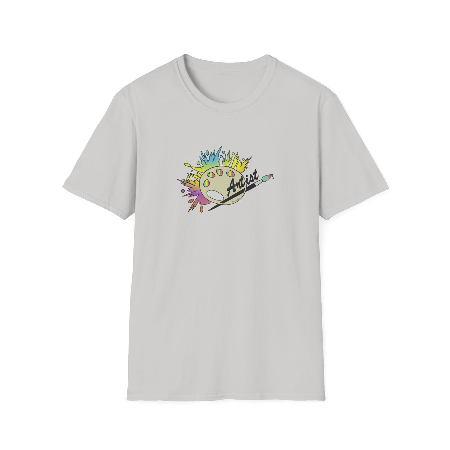 T-Shirt - Unisex Softstyle - Paint, Palette, Brush by Lynn Salem Creates