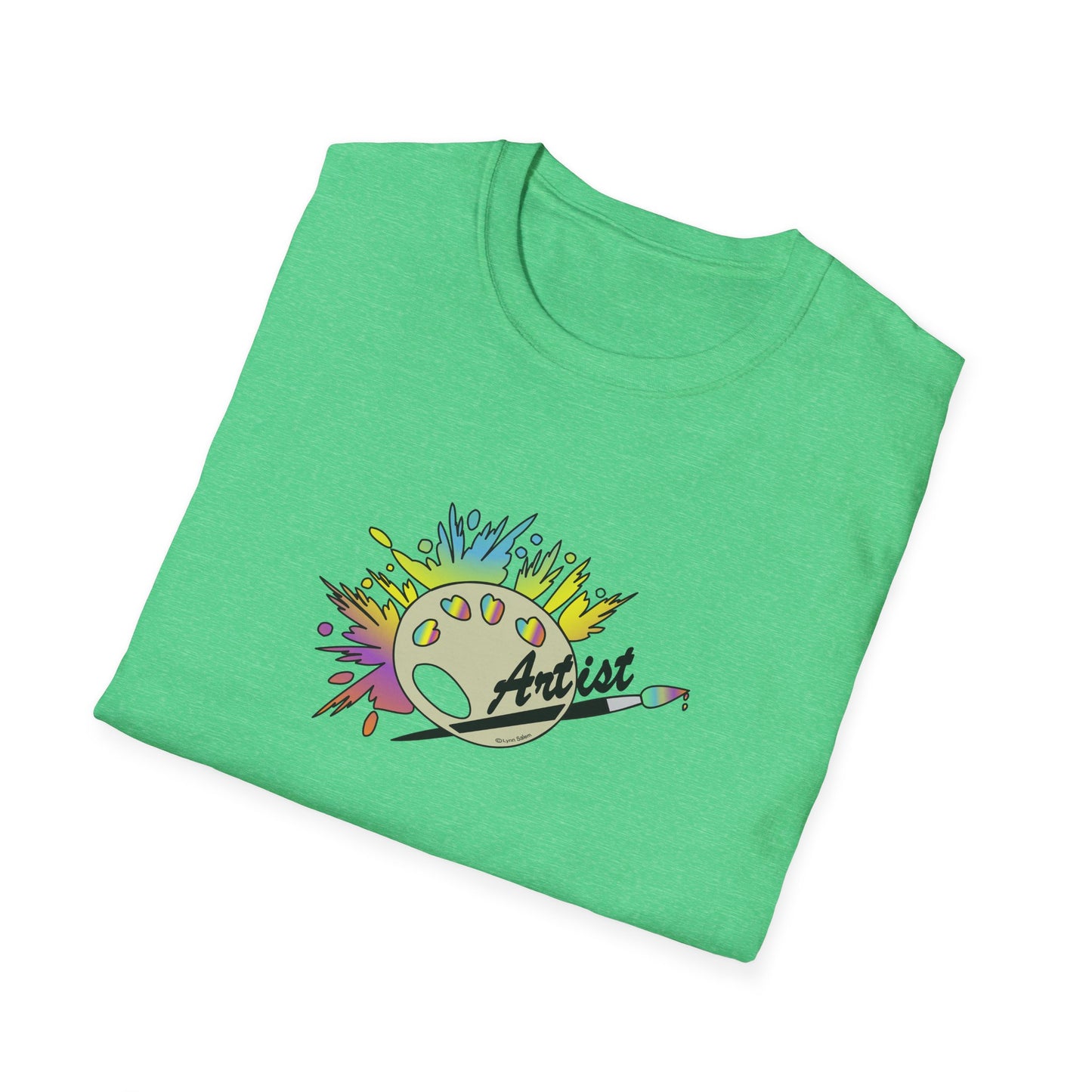 T-Shirt - Unisex Softstyle - Paint, Palette, Brush by Lynn Salem Creates
