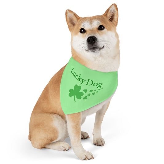 Lucky Dog Shamrock Pet Bandana Collar by Lynn Salem Creates