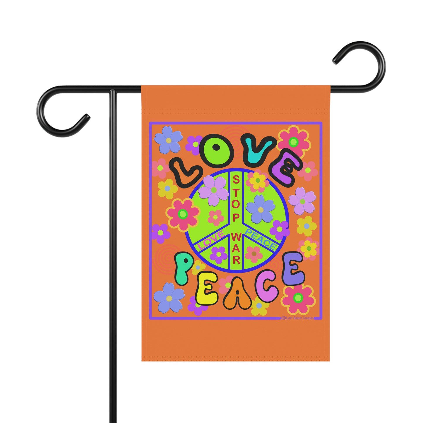 Garden Flag- Love and Peace by Lynn Salem Creates
