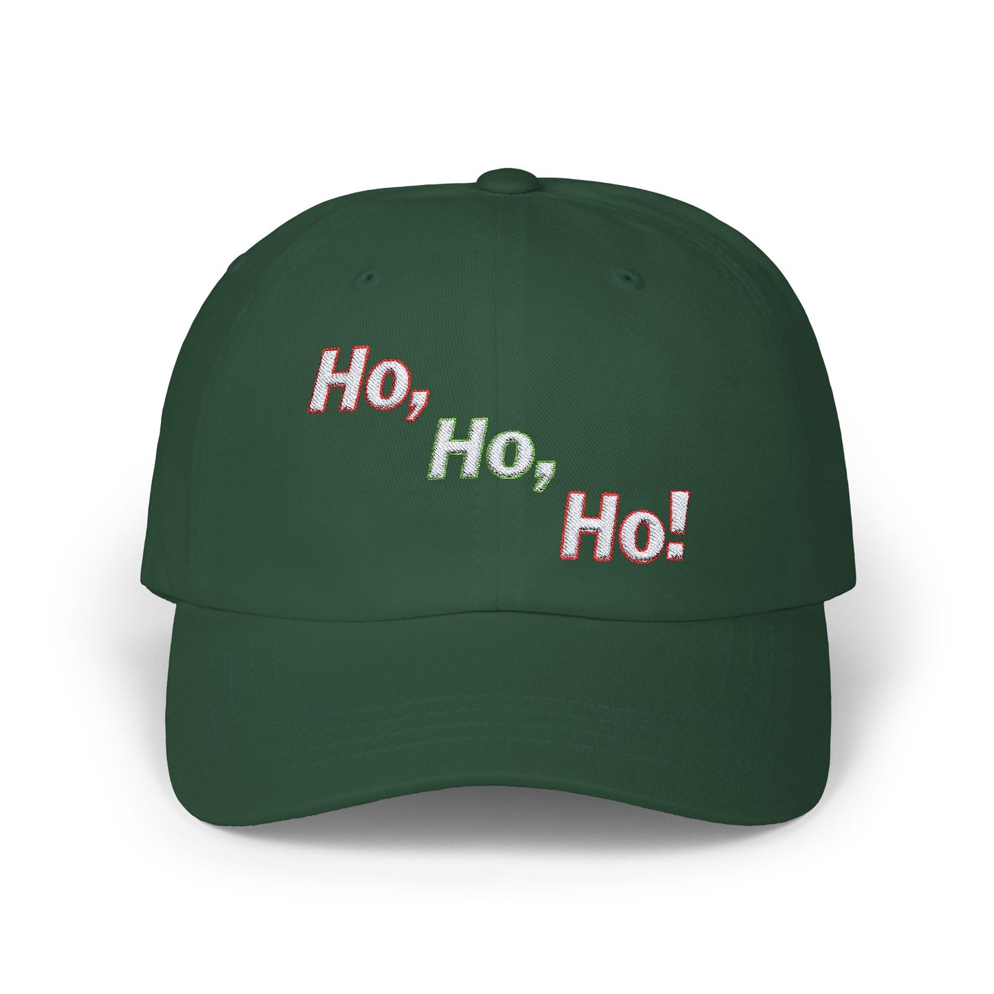 Embroidered Classic Dad Cap - Ho, Ho, Ho! by Lynn Salem Creates
