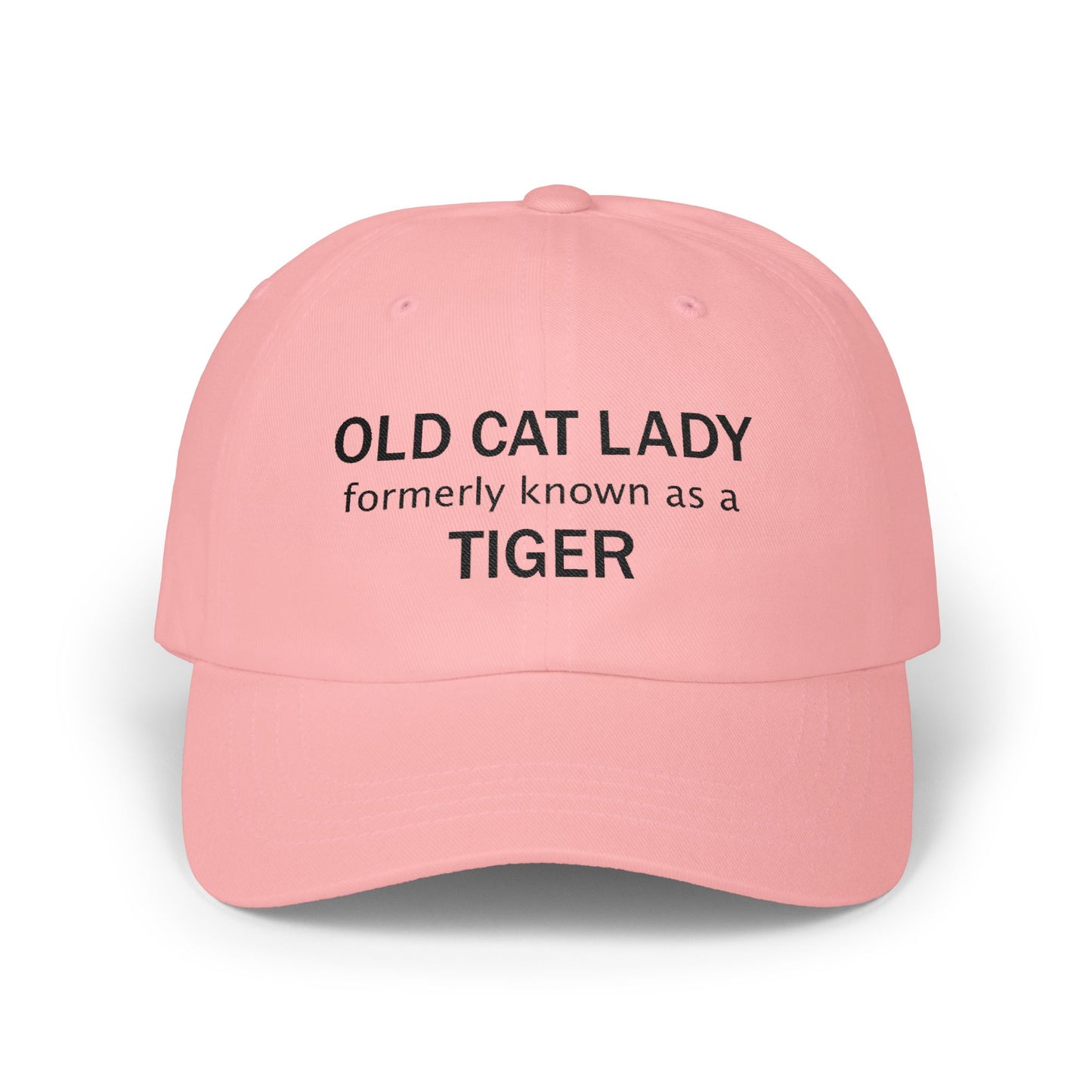 Embroidered Classic Dad Cap - Old Cat Lady formerly known as a Tiger designed by Lynn Salem Creates