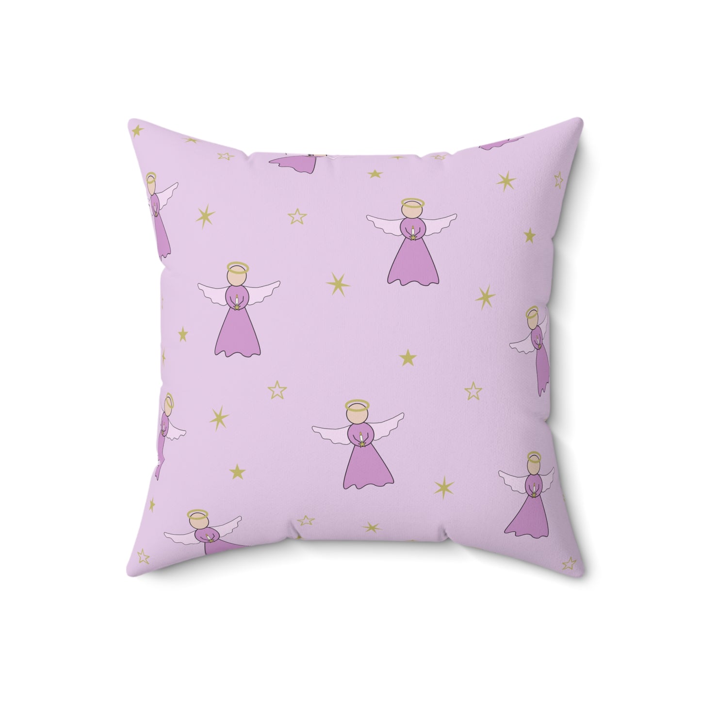 Pillow (Square) - Angels in Pink by Lynn Salem Creates