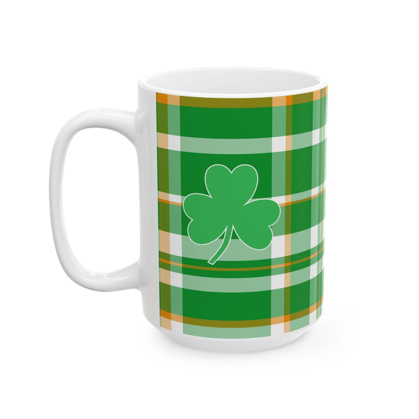 Shamrock Ceramic 15oz Mug by Lynn Salem Creates