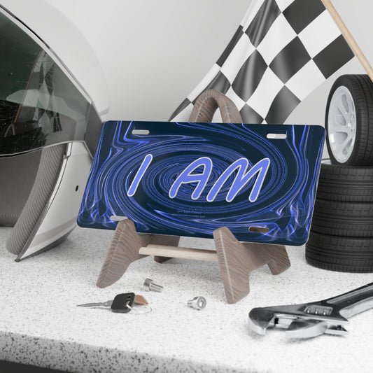 Car Accessories - Vanity Plate - I AM  by Lynn Salem Creates