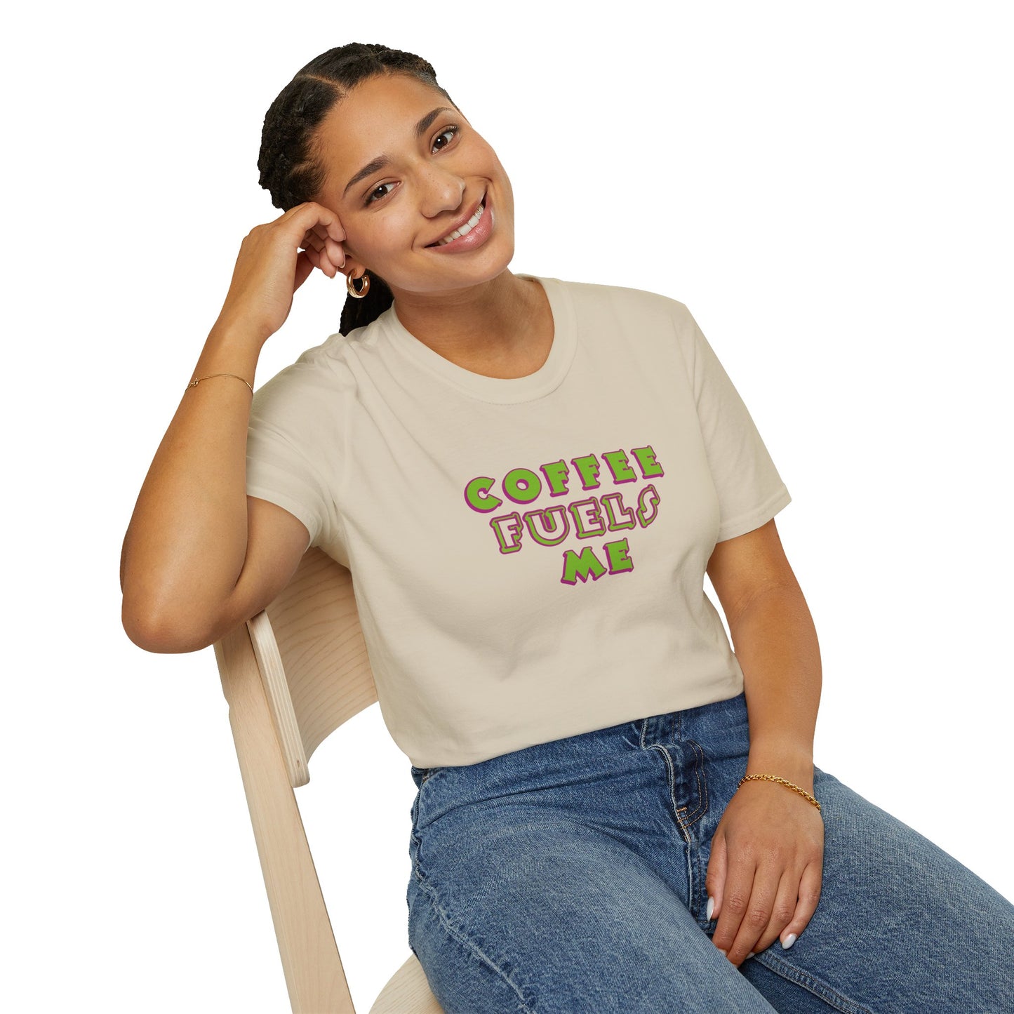 T-Shirt - Unisex Softstyle - Coffee Fuels Me