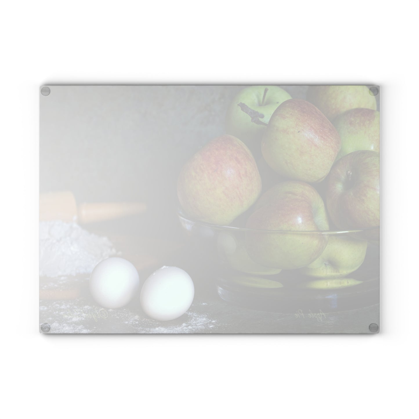 Apple Pie Glass Cutting Board by Lynn Salem Creates