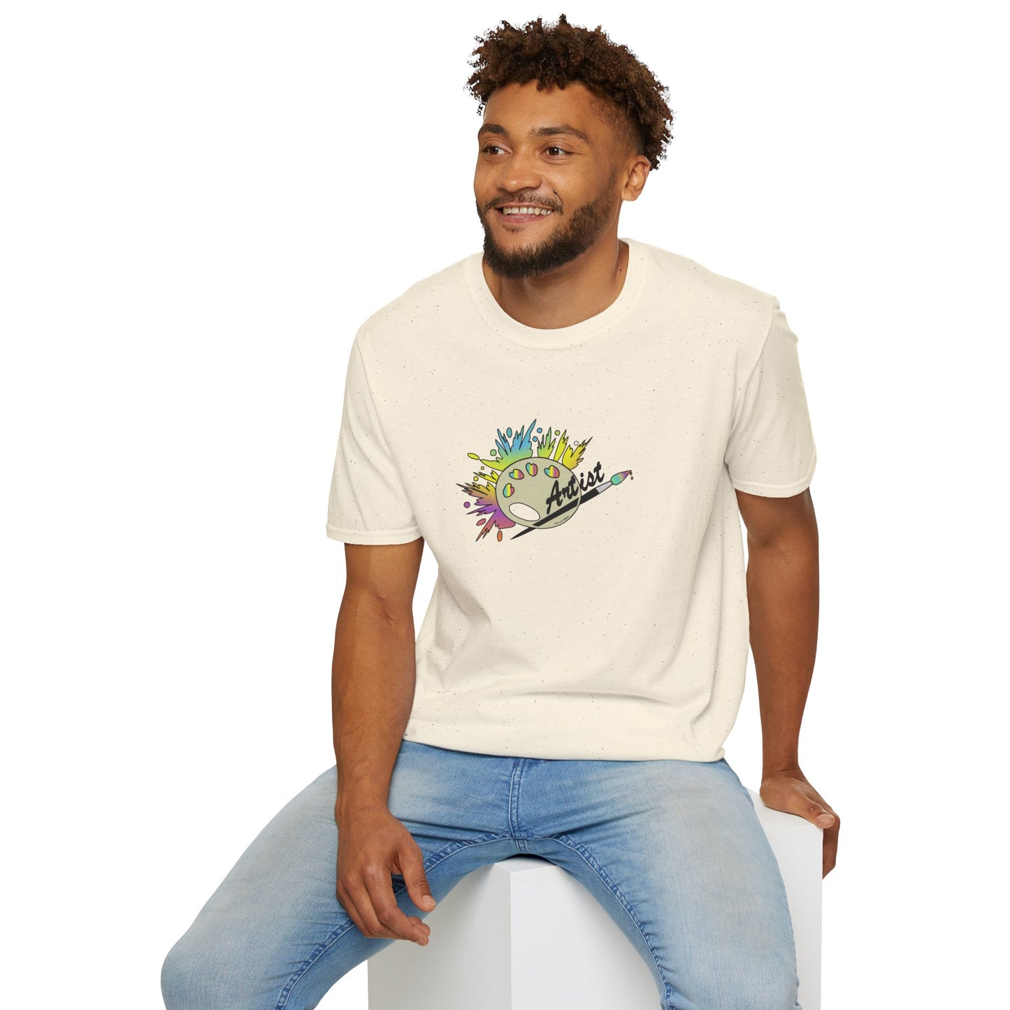 T-Shirt - Unisex Softstyle - Paint, Palette, Brush by Lynn Salem Creates