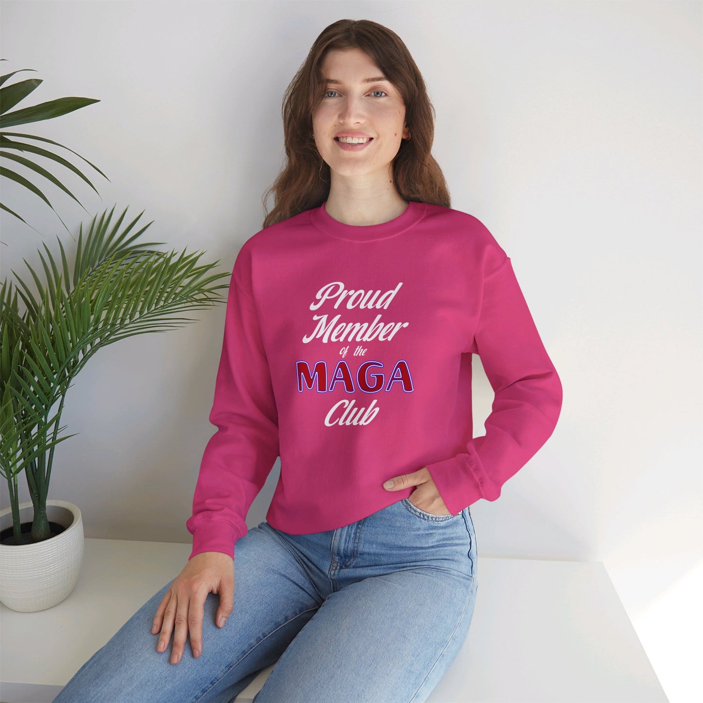 Crewneck Sweatshirt - Unisex Heavy Blend™ - Proud Member of the MAGA Club by Lynn Salem Creates
