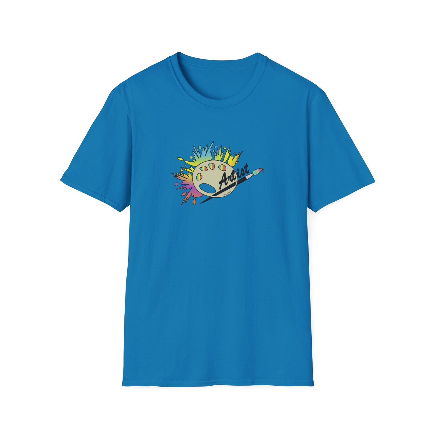 T-Shirt - Unisex Softstyle - Paint, Palette, Brush by Lynn Salem Creates