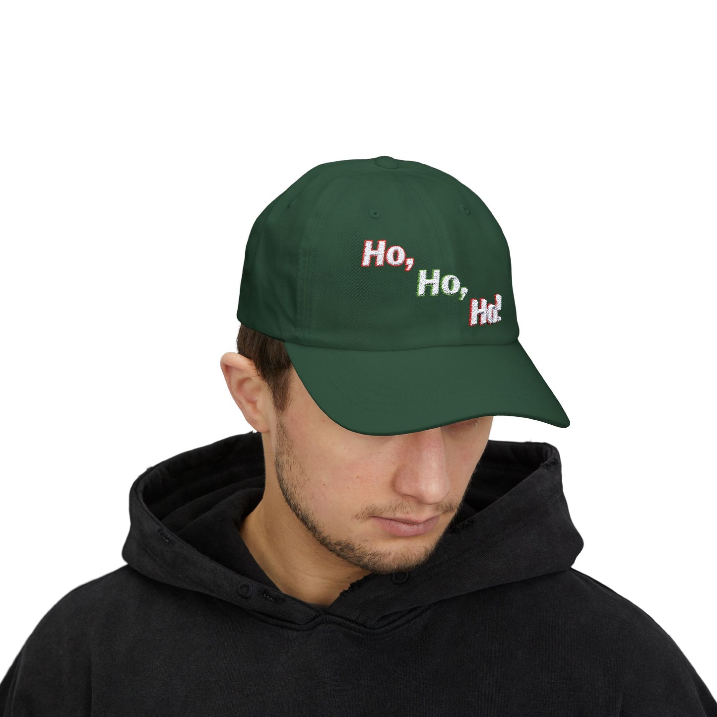 Embroidered Classic Dad Cap - Ho, Ho, Ho! by Lynn Salem Creates