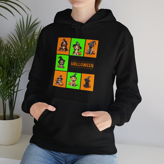 Hooded Sweatshirt - Halloween - Witch Puppies by Lynn Salem Creates