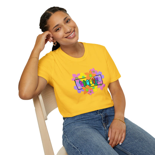 GROOVY Unisex T-Shirt Retro Designed by Lynn Salem Creates