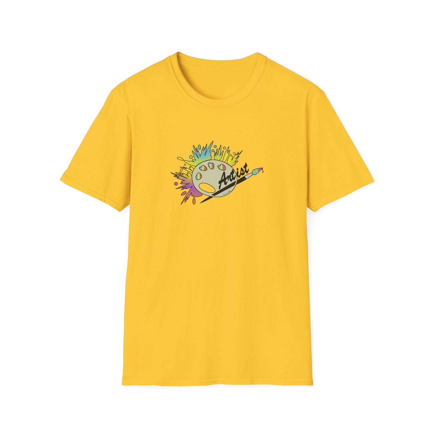 T-Shirt - Unisex Softstyle - Paint, Palette, Brush by Lynn Salem Creates