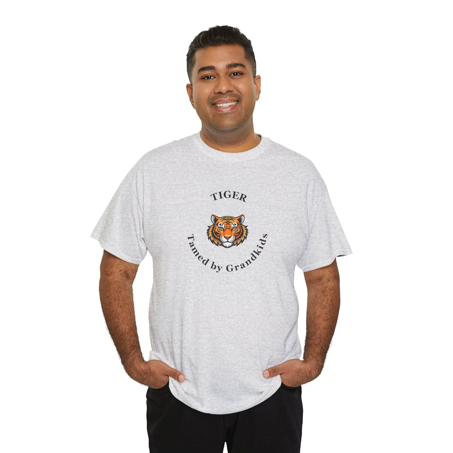 Tech HS - Tiger Tamed by Grandkids (black font) - Men's T-shirt - by Lynn Salem Creates