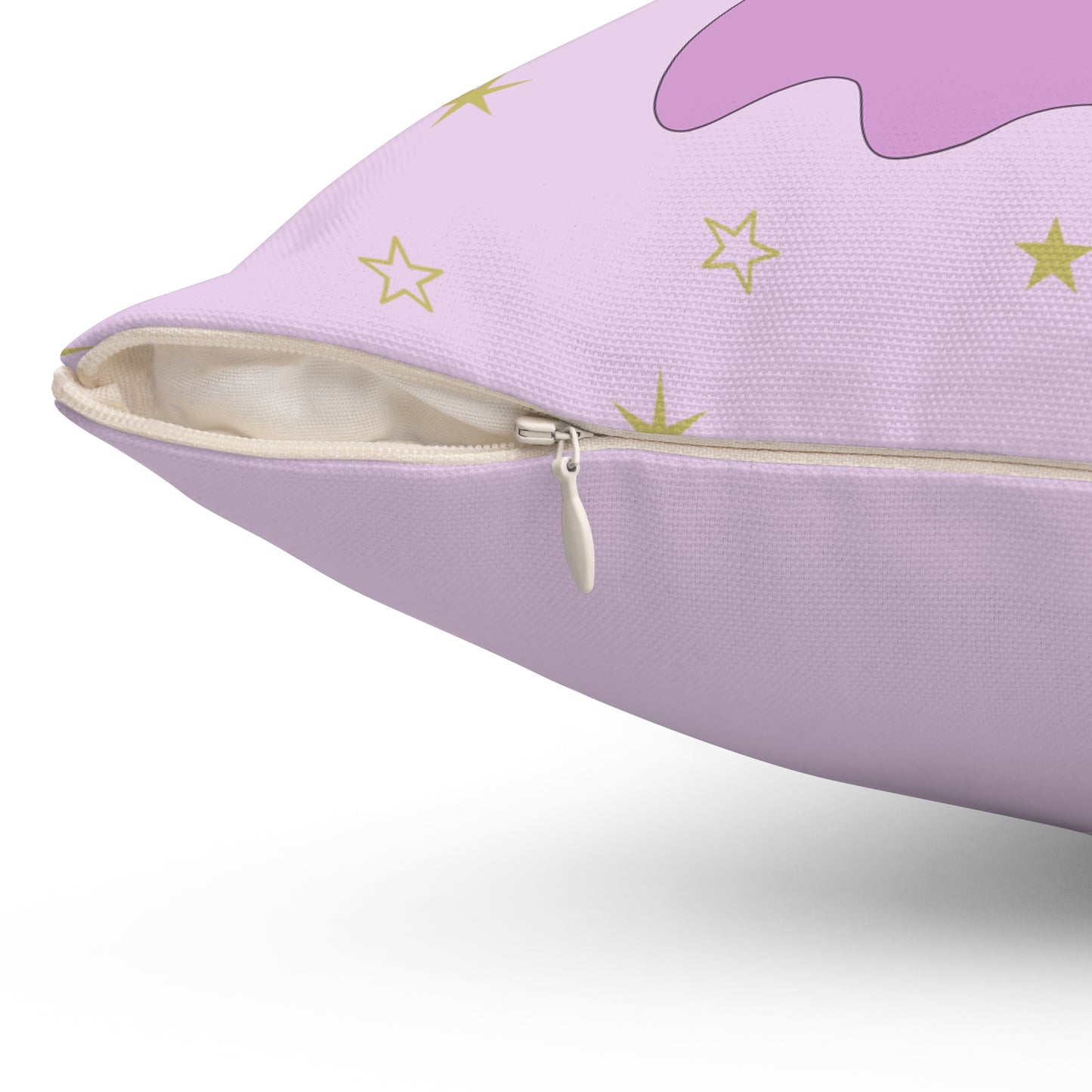 Square Pillow - Angel in Pink by Lynn Salem Creates