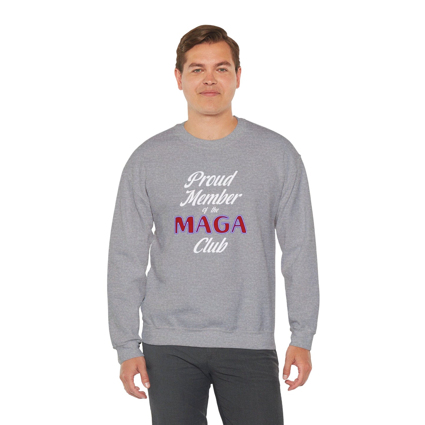 Crewneck Sweatshirt - Unisex Heavy Blend™ - Proud Member of the MAGA Club by Lynn Salem Creates