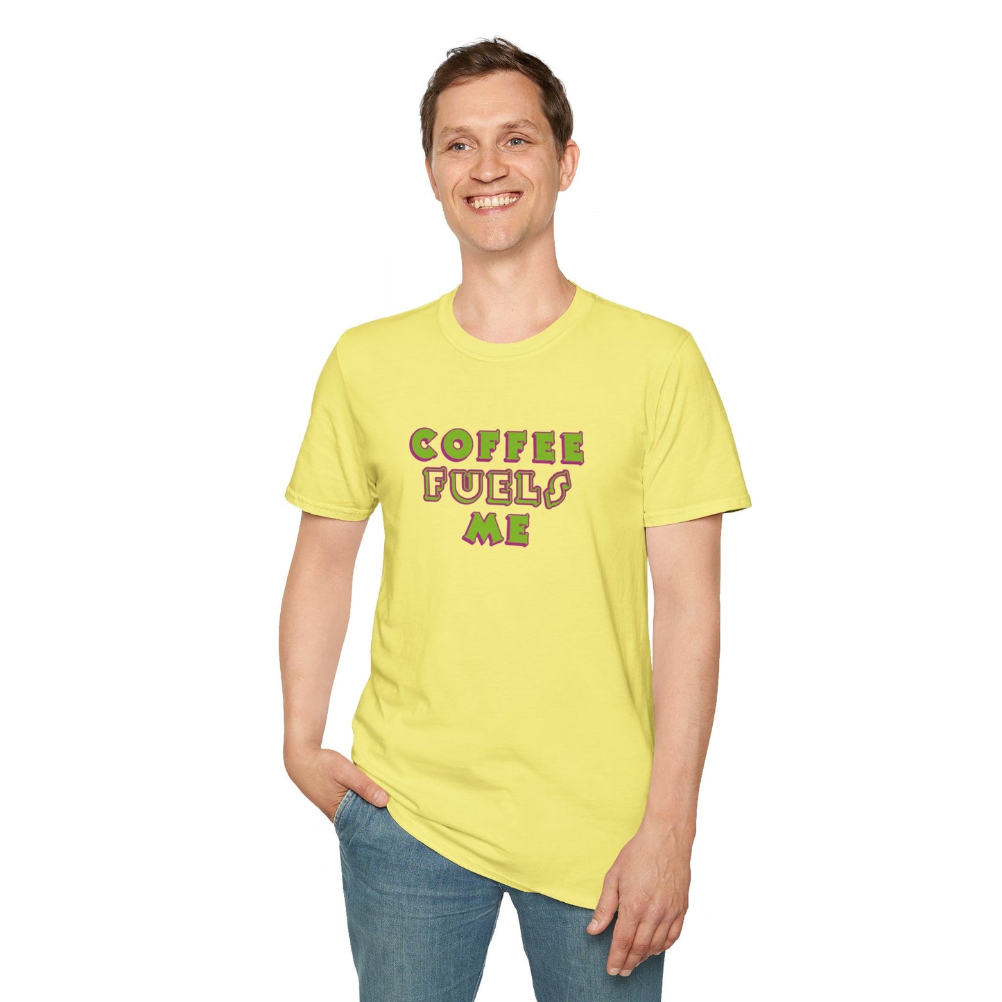 T-Shirt - Unisex Softstyle - Coffee Fuels Me