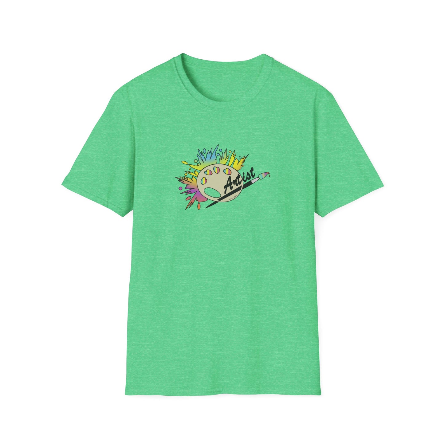 T-Shirt - Unisex Softstyle - Paint, Palette, Brush by Lynn Salem Creates