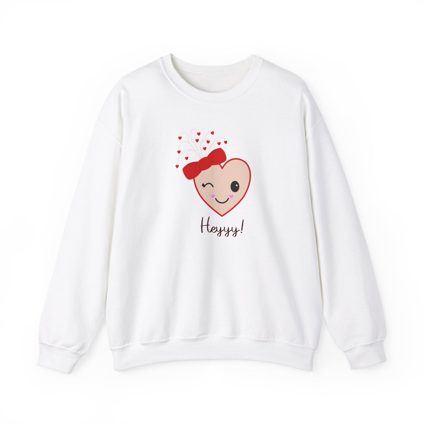 Flirting Heart Sweatshirt (Flesh) by Lynn Salem Creates