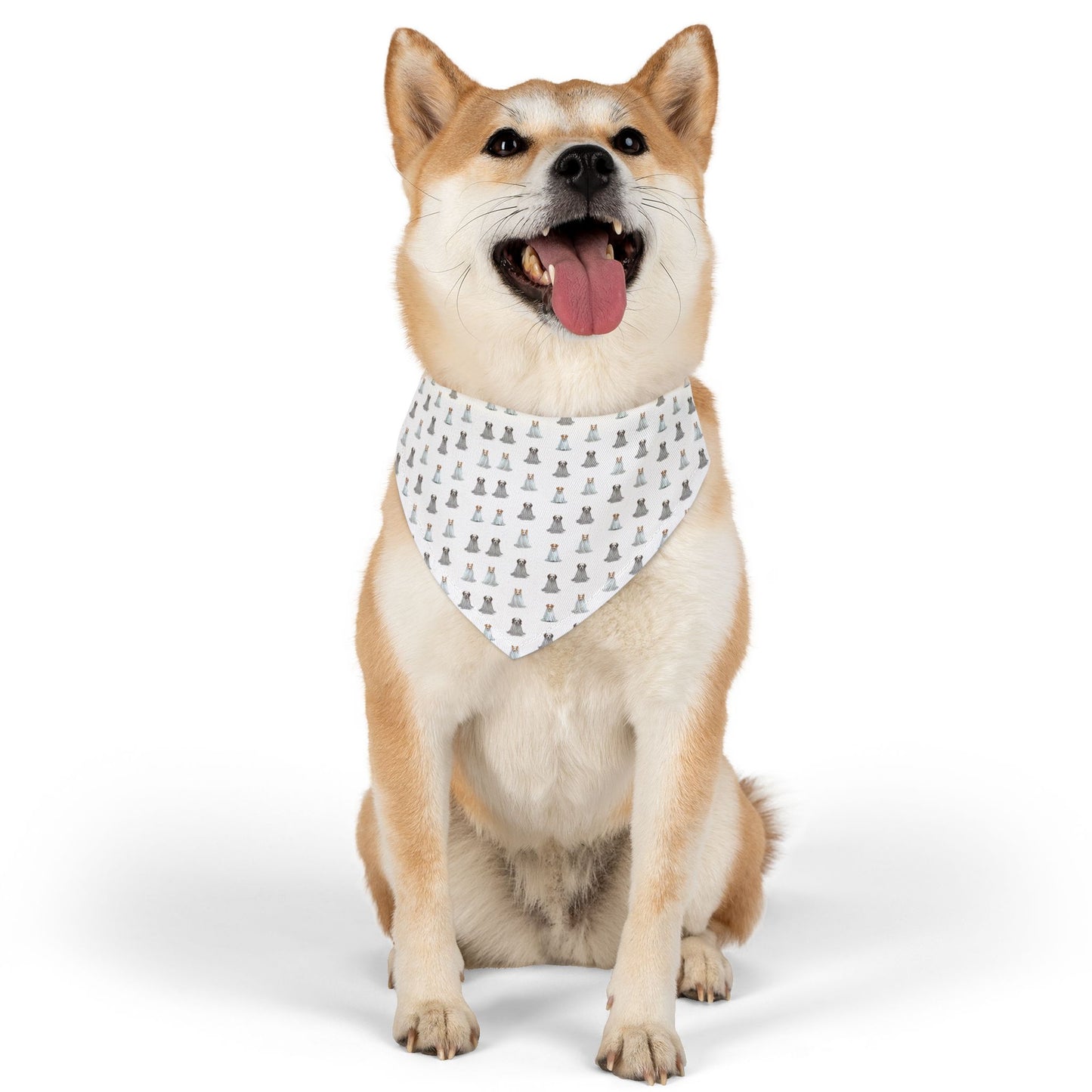 Pet Bandana Collar - Halloween (Dog Ghosts) by Lynn Salem Creates